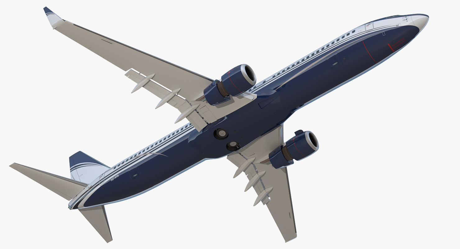 3D Boeing 737 900 ER Generic with Cabin Rigged model