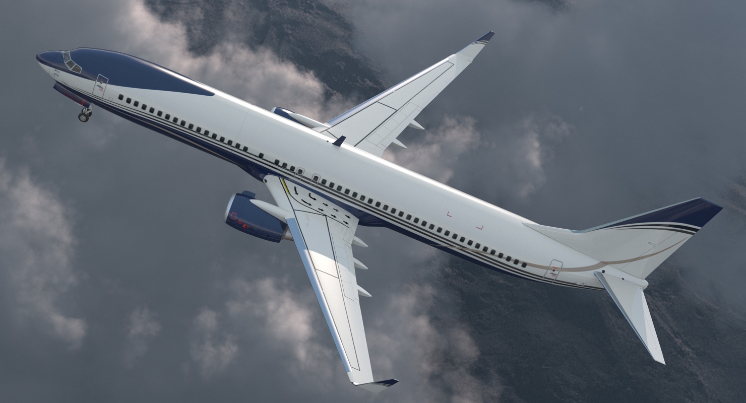 3D Boeing 737 900 ER Generic with Cabin Rigged model