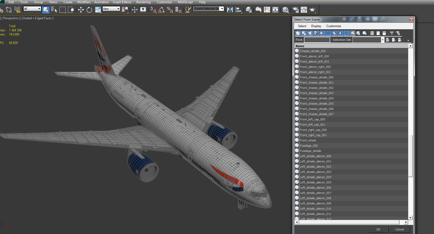 3D model Boeing 777 200 British Airways