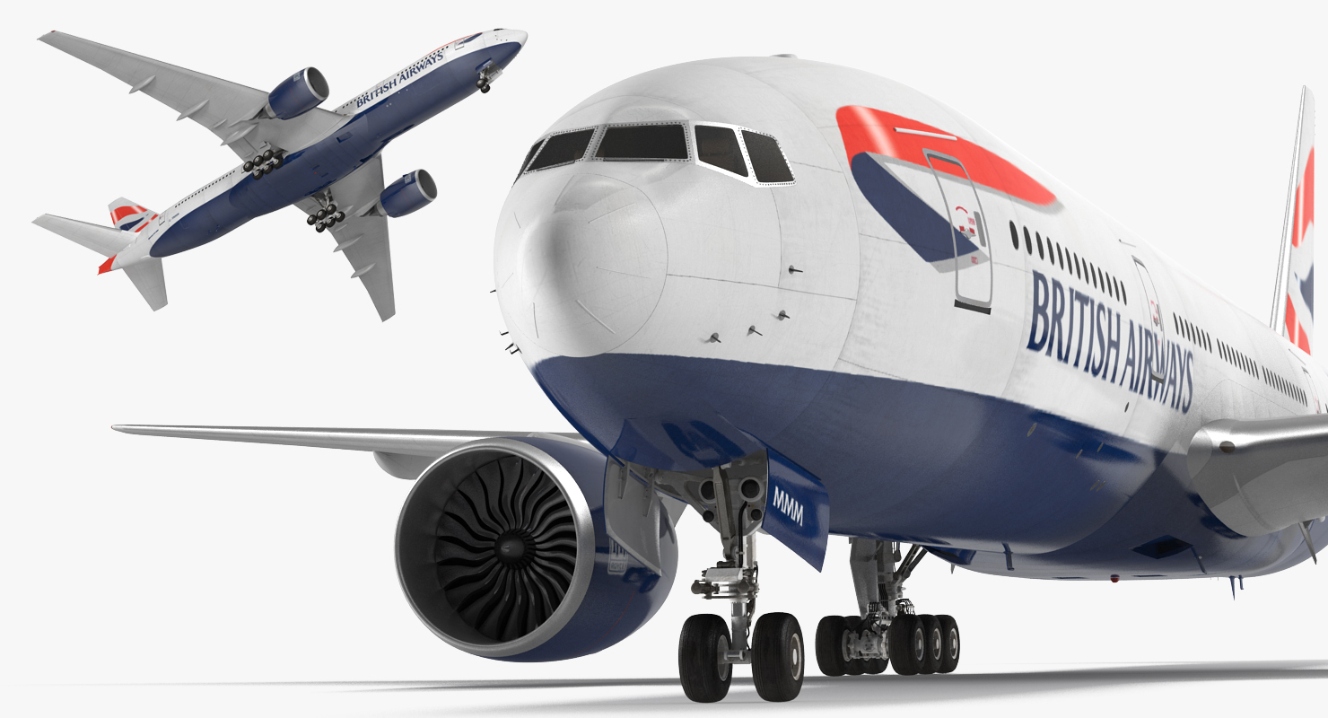 3D model Boeing 777 200 British Airways