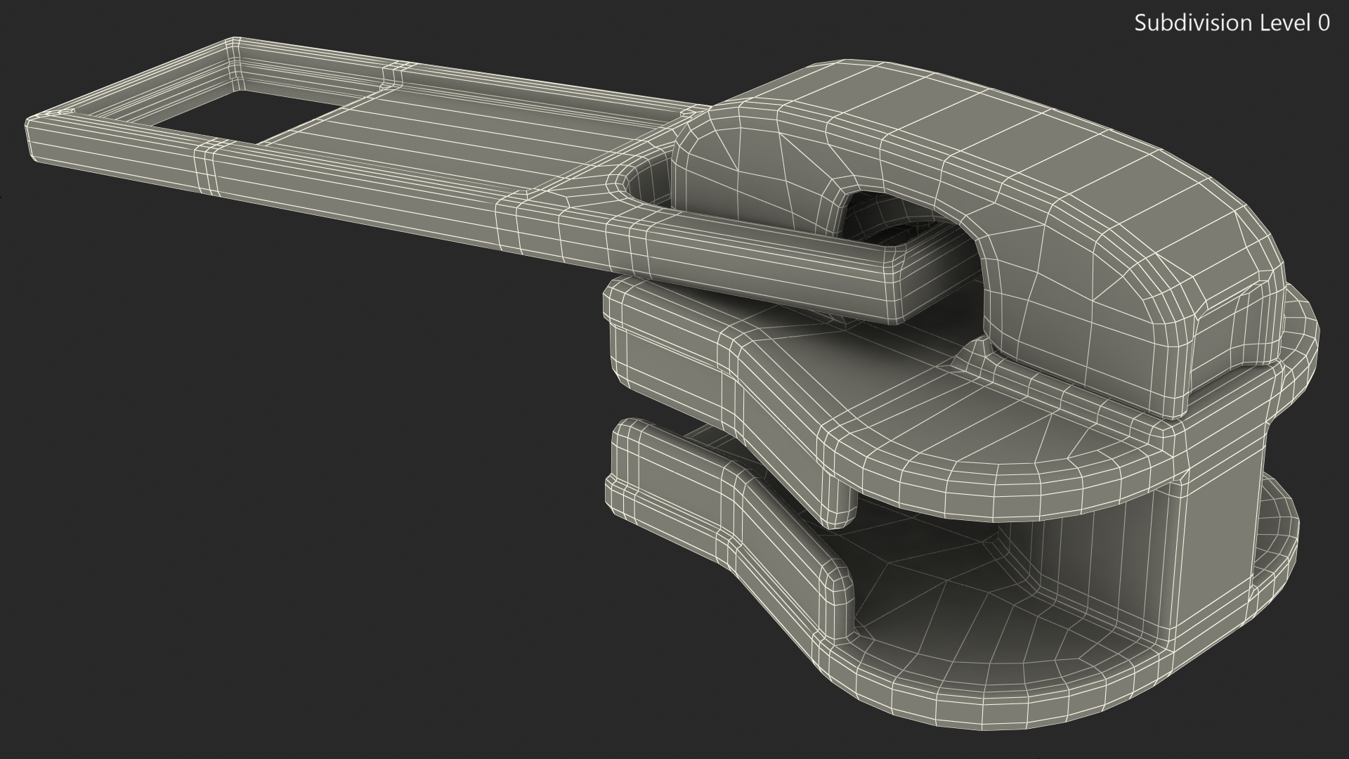 Zipper Slider Metal 3D model