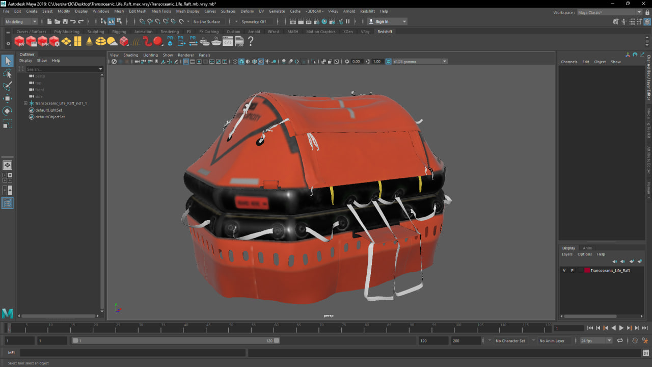 Transoceanic Life Raft 3D