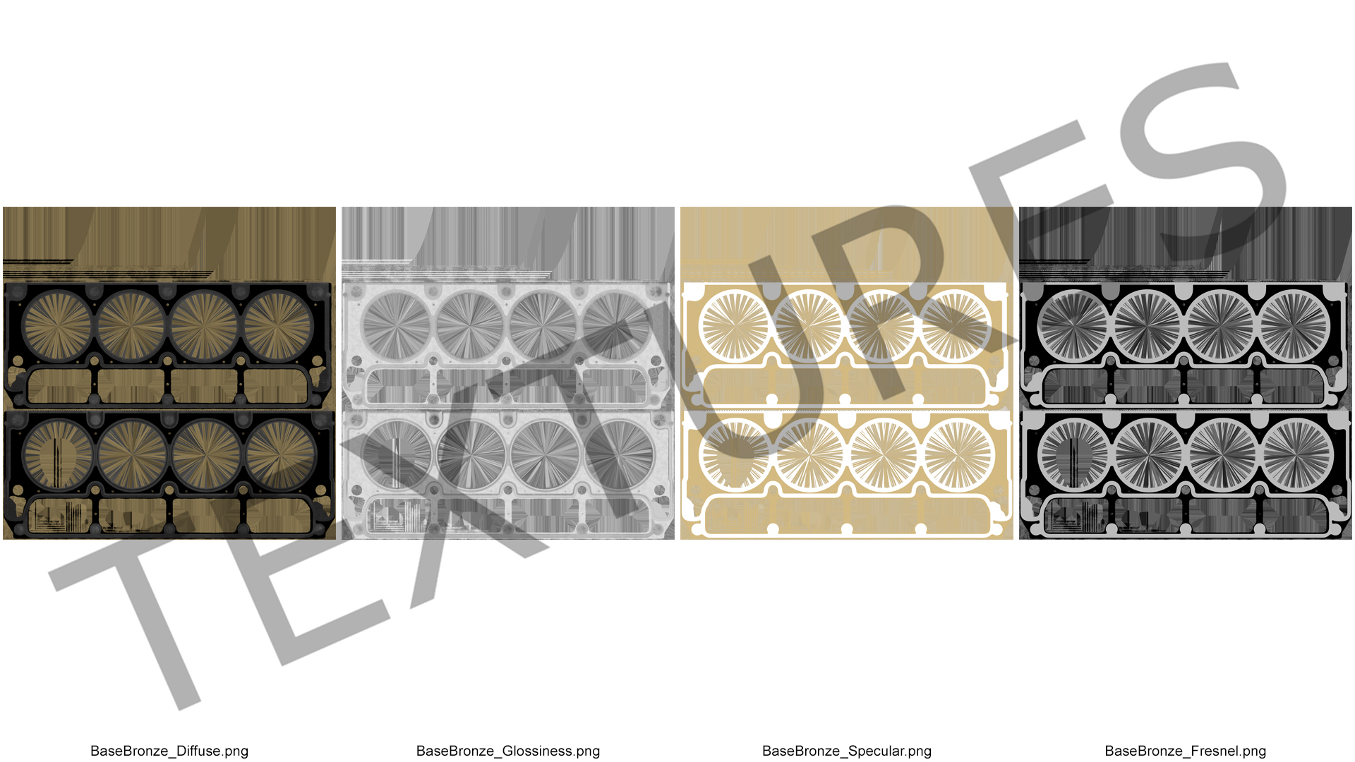 Cylinder Head Gasket GM Brass 3D model