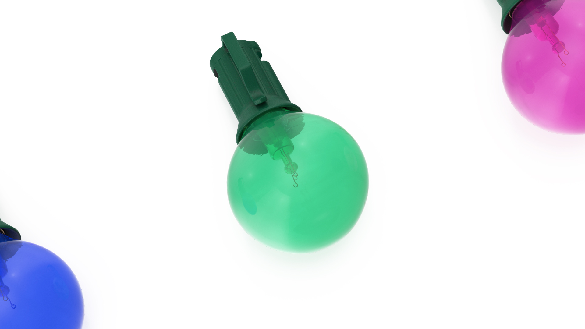 3D Colorful Outdoor Light Bulbs model
