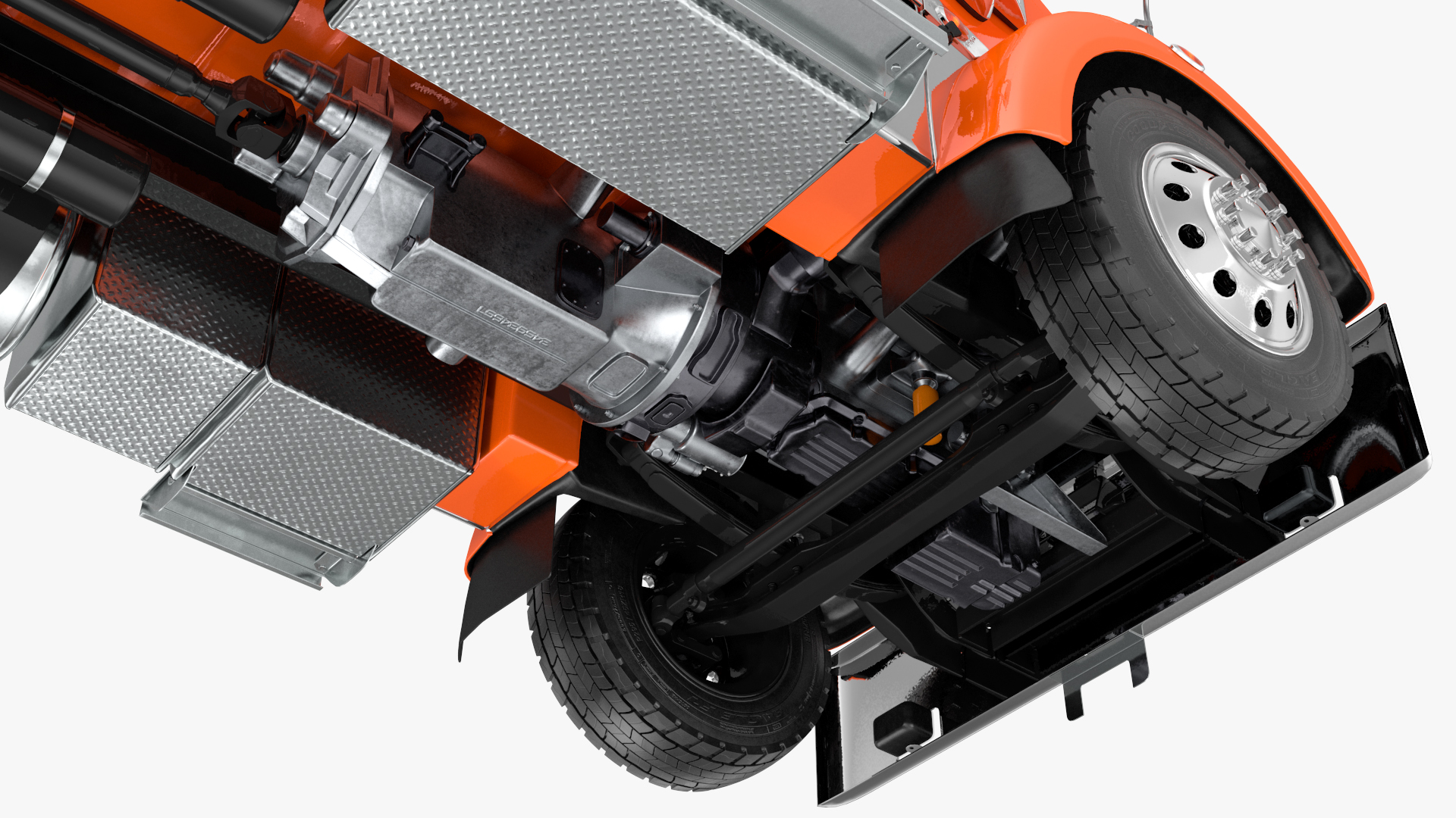 3D Freightliner Truck with Reefer Trailer model