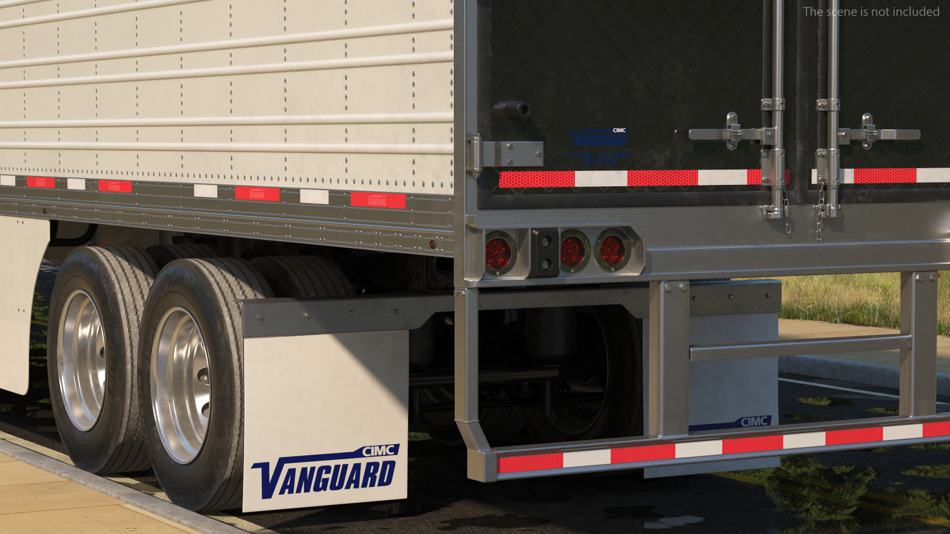 3D Freightliner Truck with Reefer Trailer model