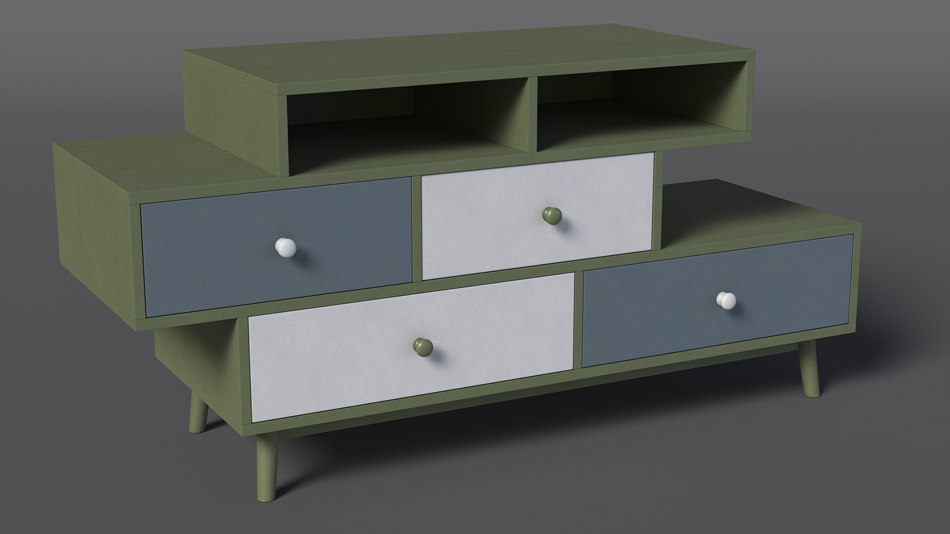 Sideboard Irvine Green 3D