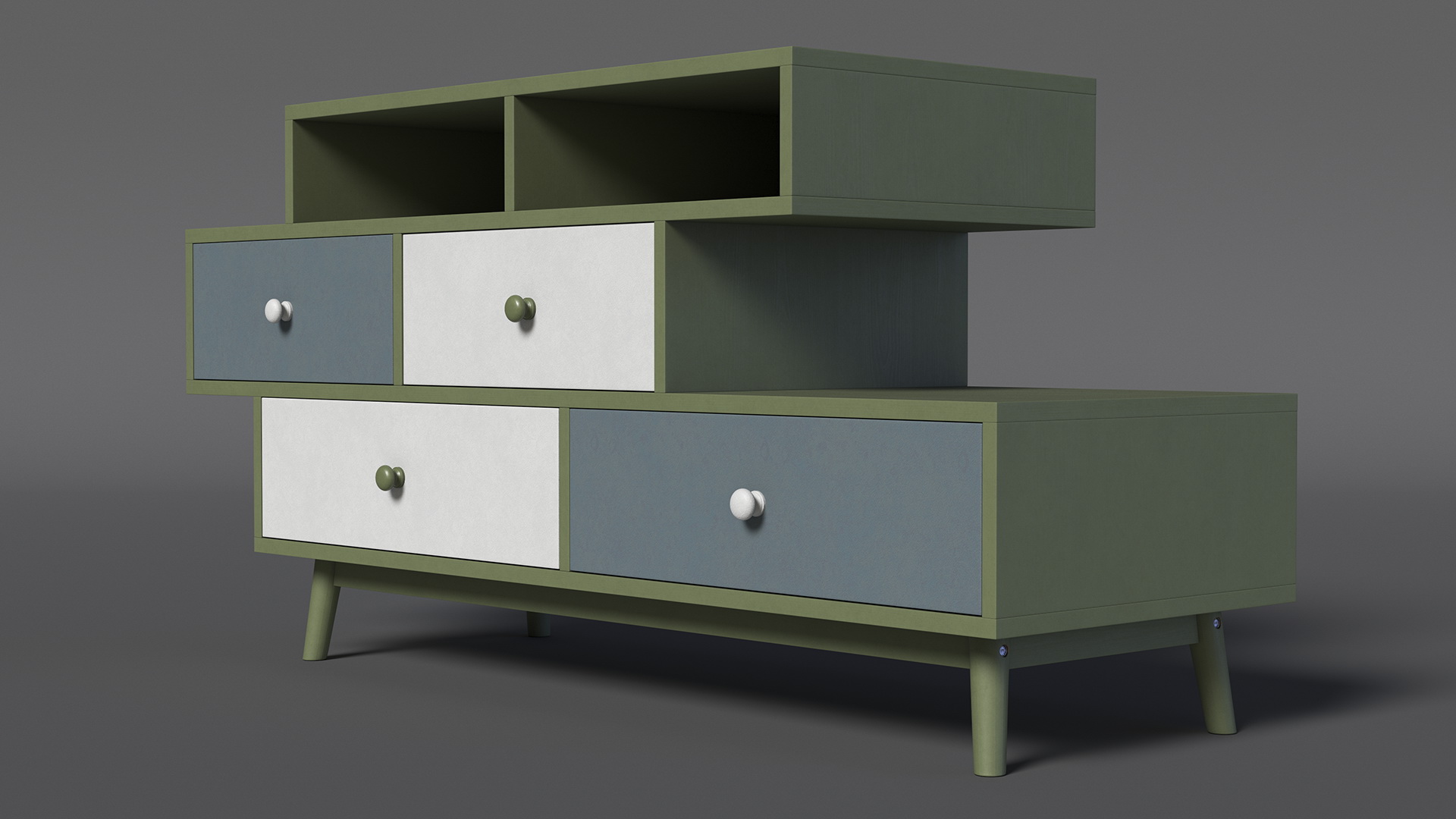 Sideboard Irvine Green 3D