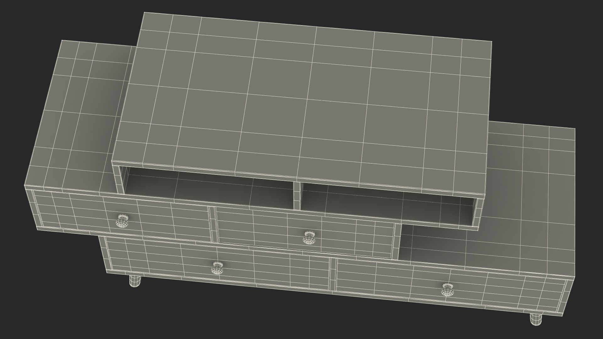 Sideboard Irvine Green 3D