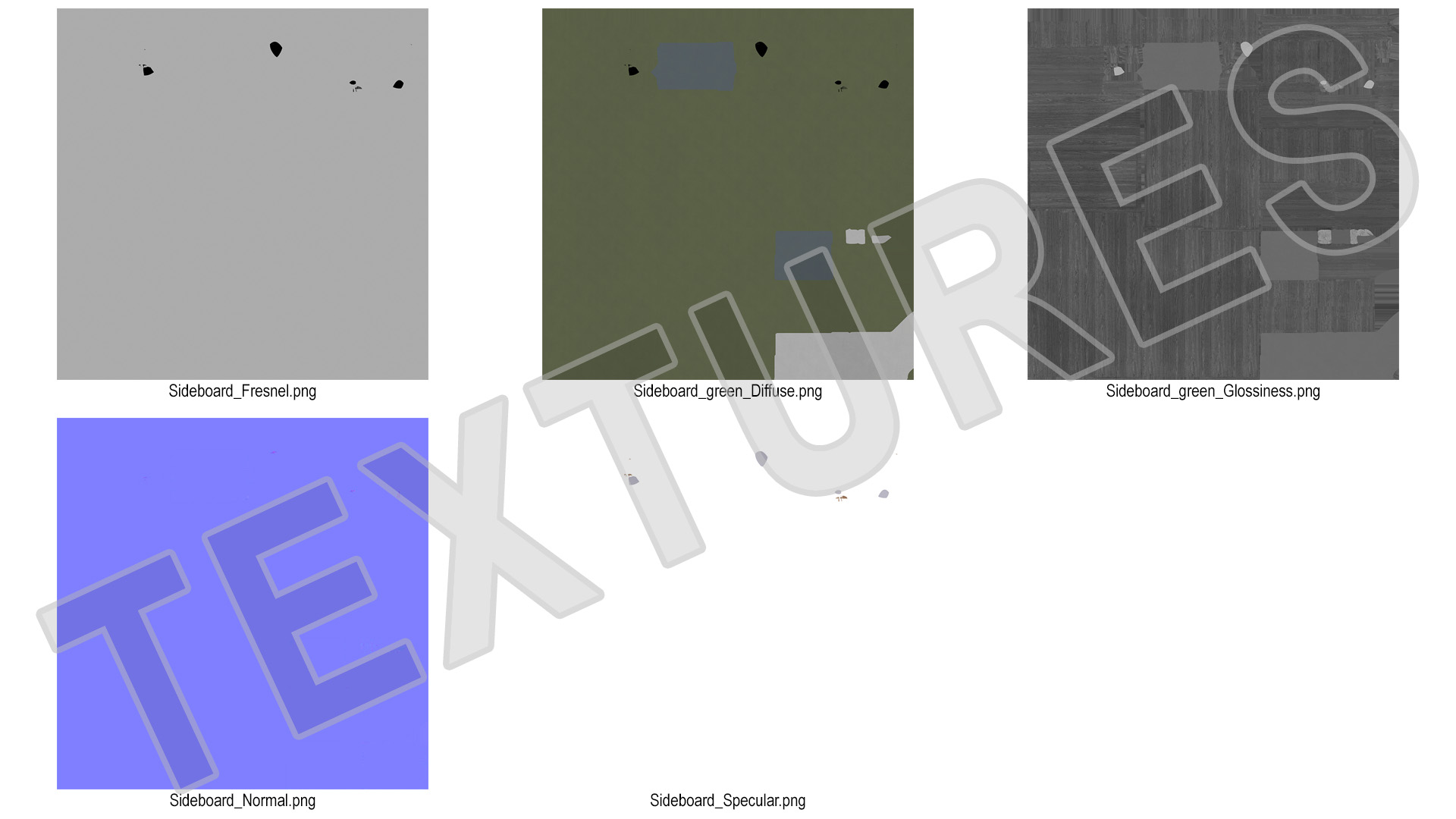 Sideboard Irvine Green 3D