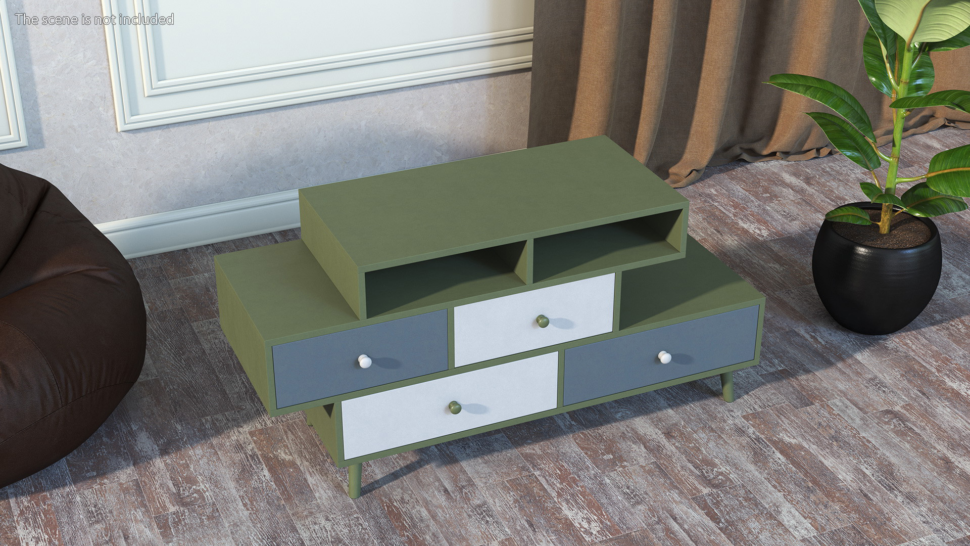 Sideboard Irvine Green 3D