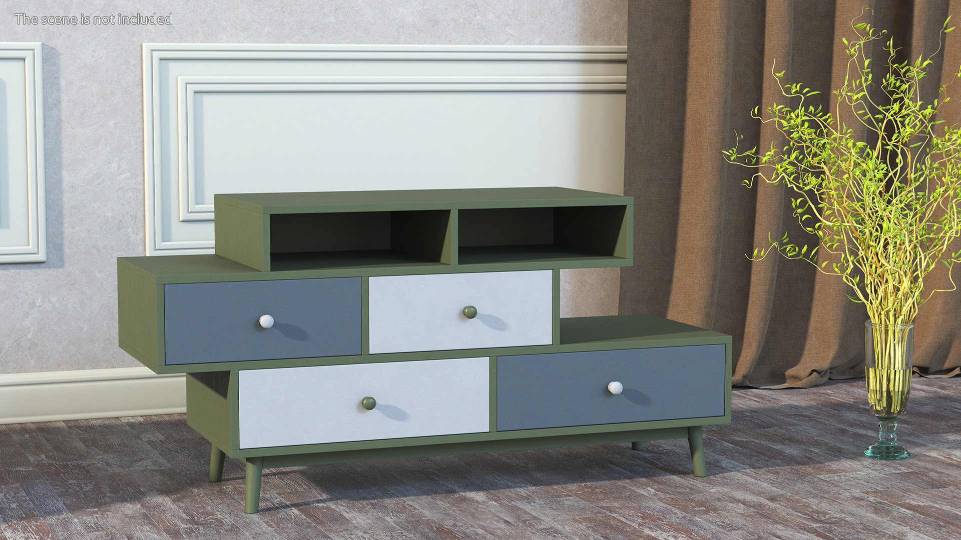 Sideboard Irvine Green 3D