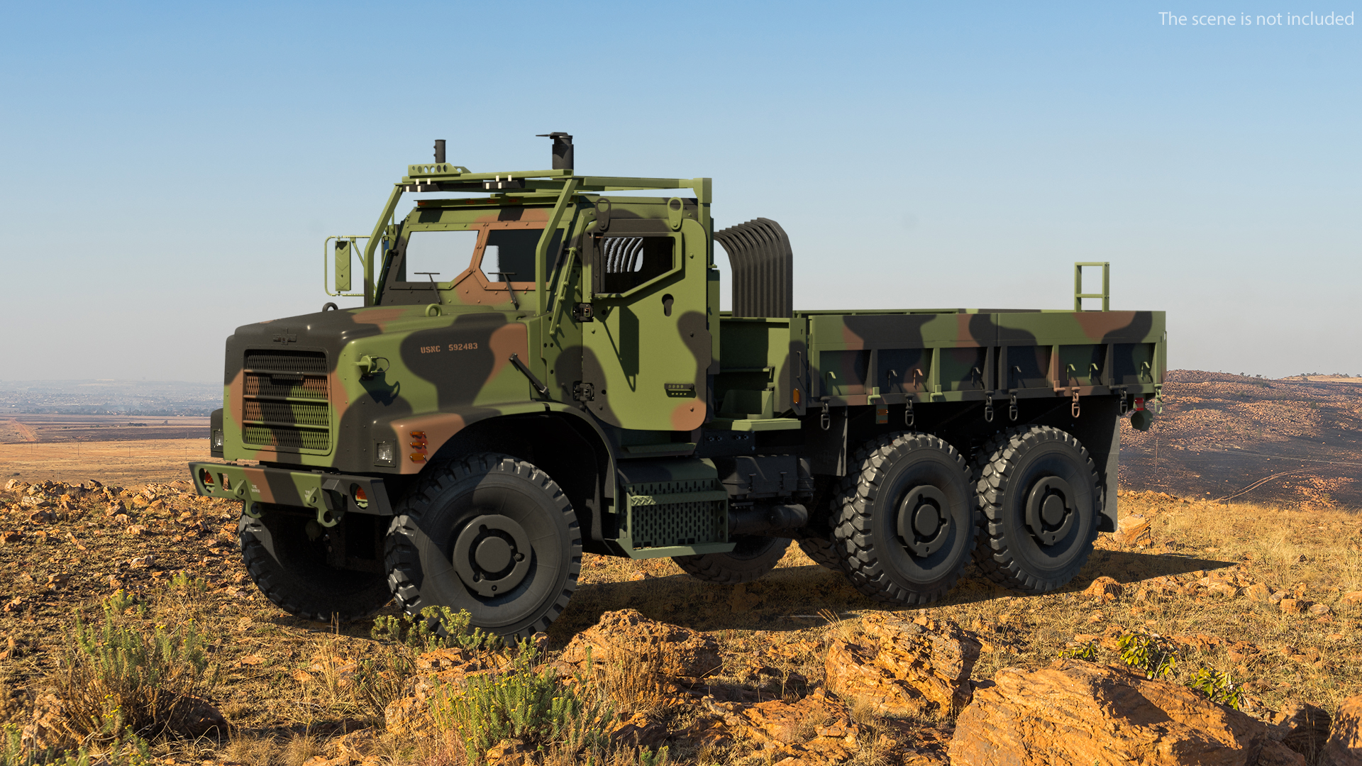 3D model Military Cargo Truck OshKosh MTVR MK23 Rigged