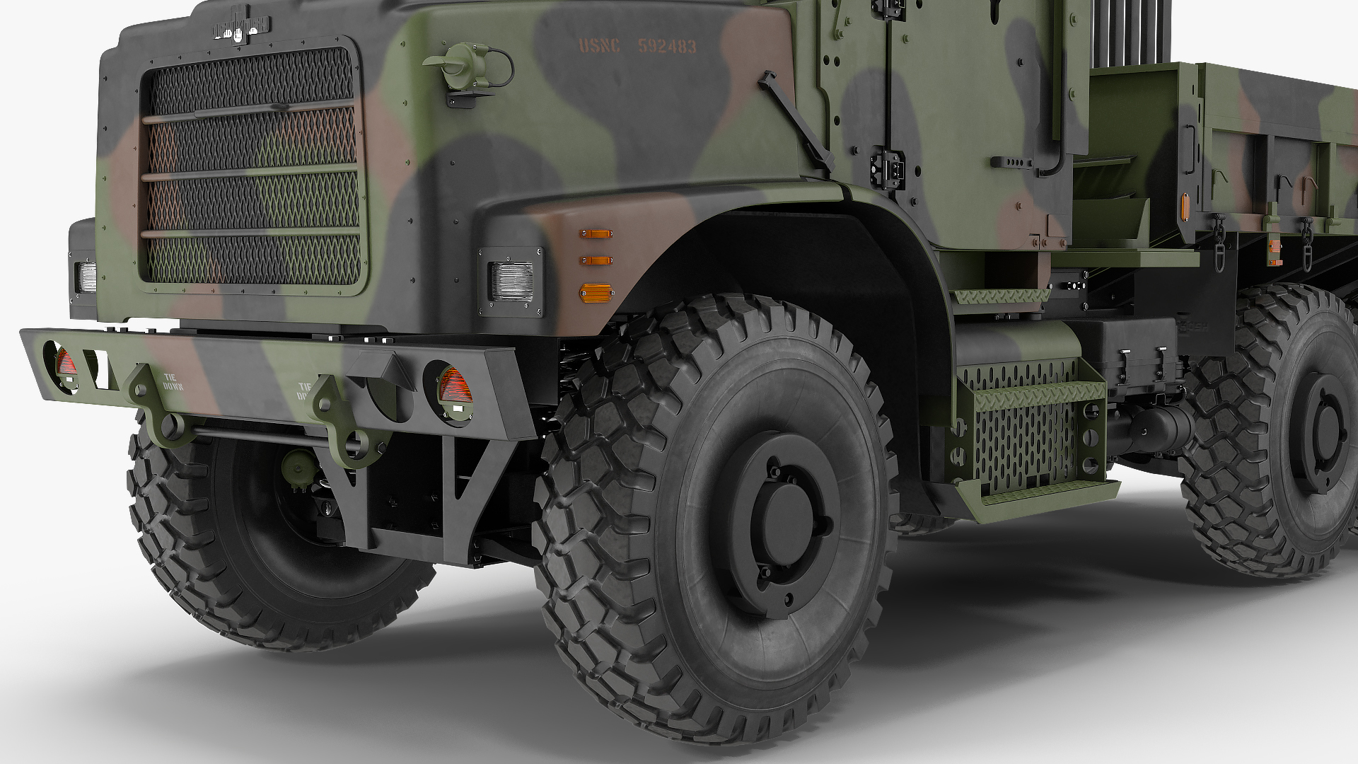 3D model Military Cargo Truck OshKosh MTVR MK23 Rigged