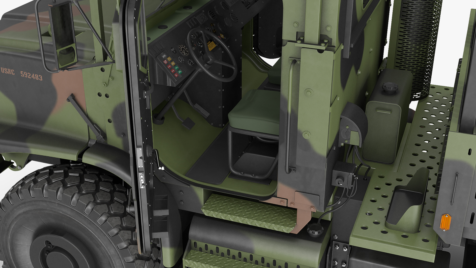 3D model Military Cargo Truck OshKosh MTVR MK23 Rigged