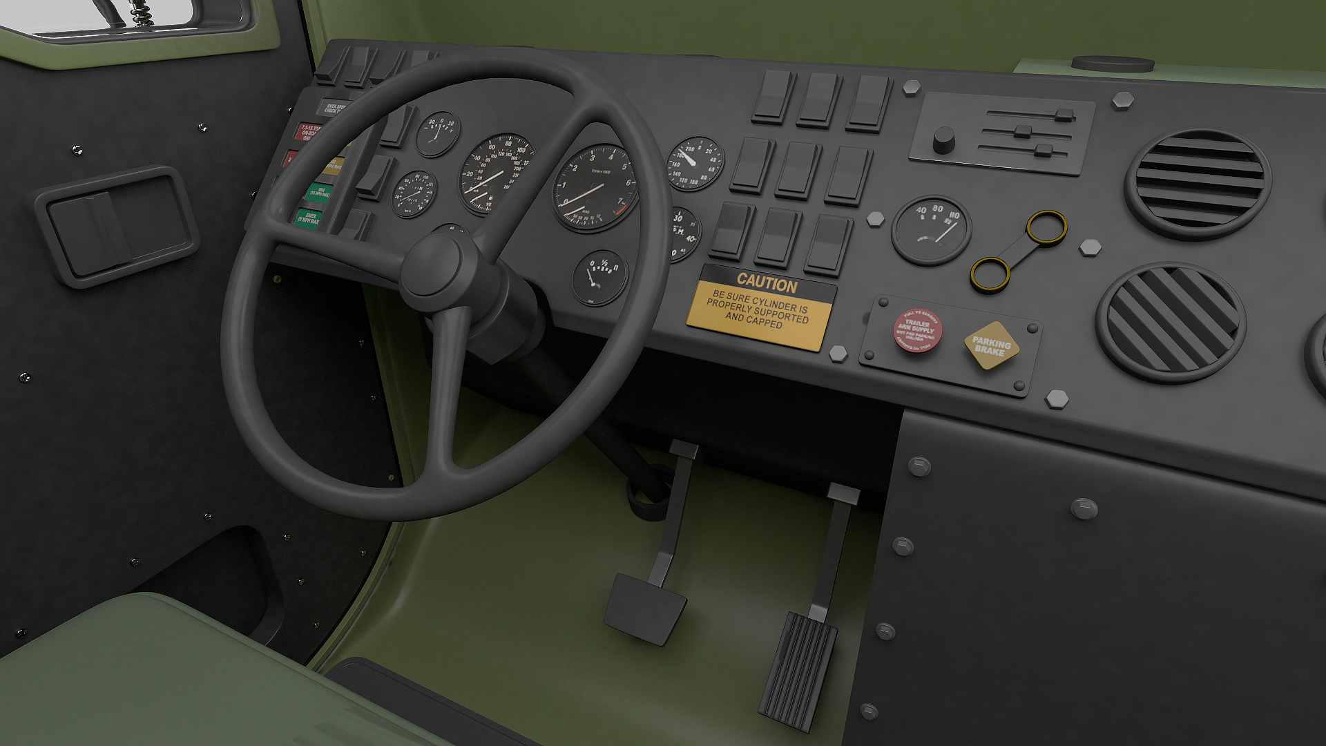 3D model Military Cargo Truck OshKosh MTVR MK23 Rigged