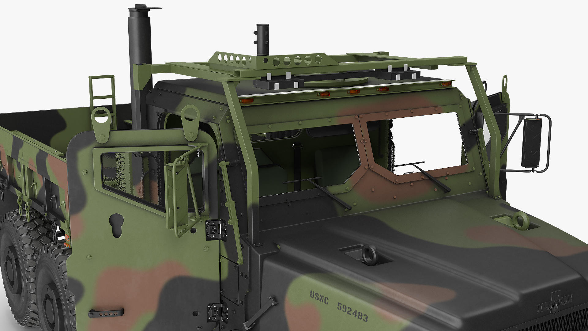 3D model Military Cargo Truck OshKosh MTVR MK23 Rigged