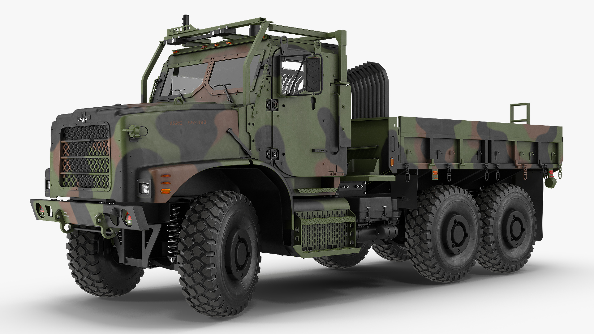 3D model Military Cargo Truck OshKosh MTVR MK23 Rigged