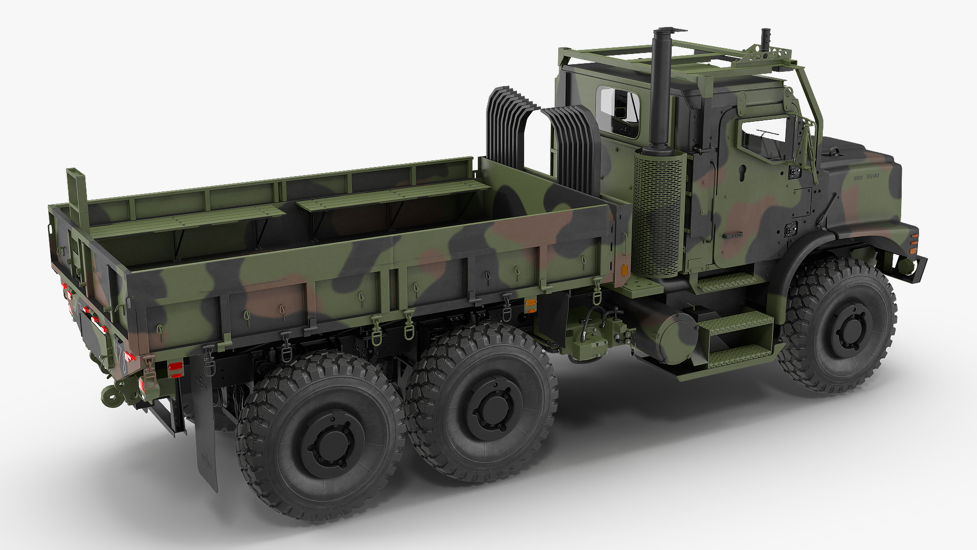 3D model Military Cargo Truck OshKosh MTVR MK23 Rigged