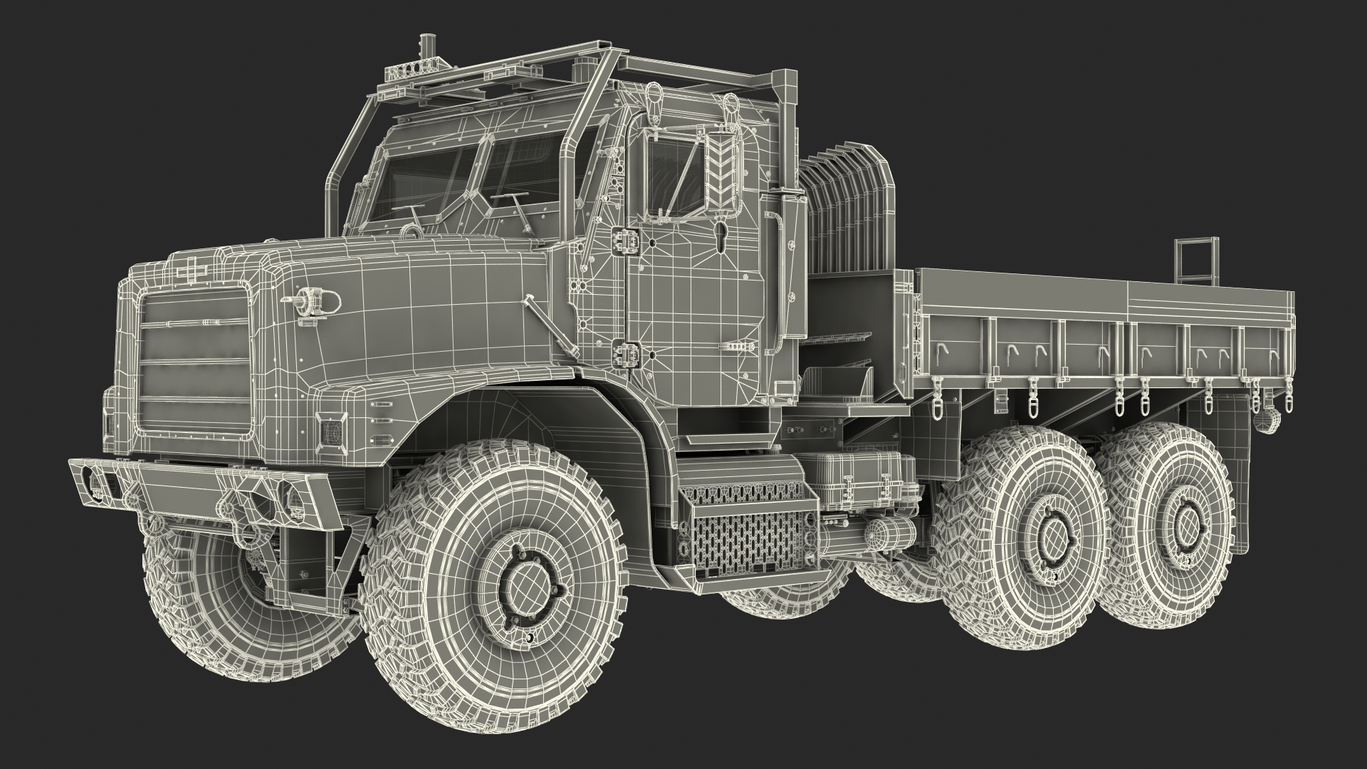 3D model Military Cargo Truck OshKosh MTVR MK23 Rigged