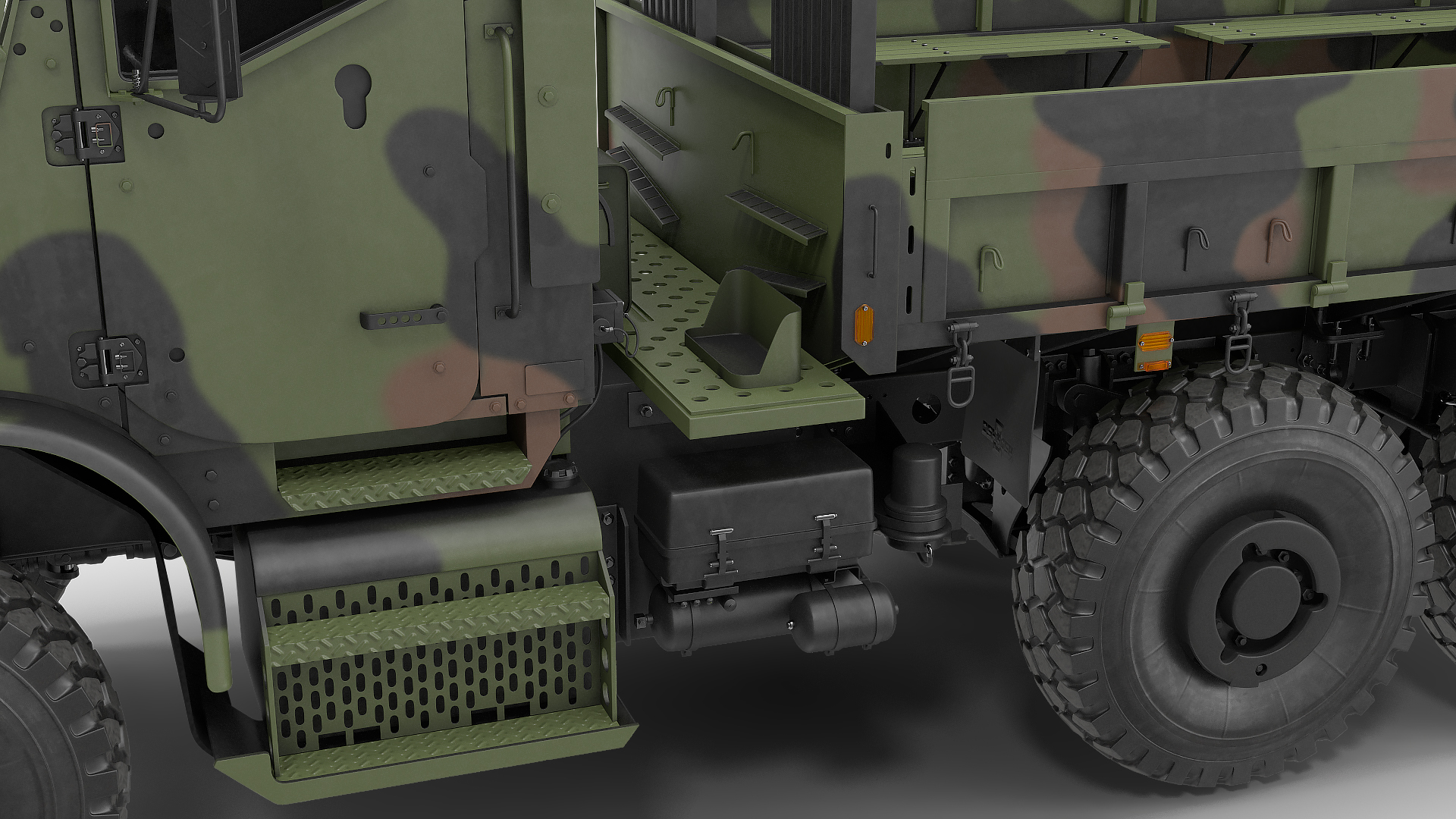 3D model Military Cargo Truck OshKosh MTVR MK23 Rigged