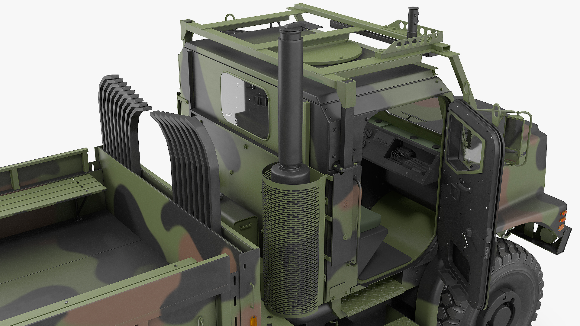 3D model Military Cargo Truck OshKosh MTVR MK23 Rigged