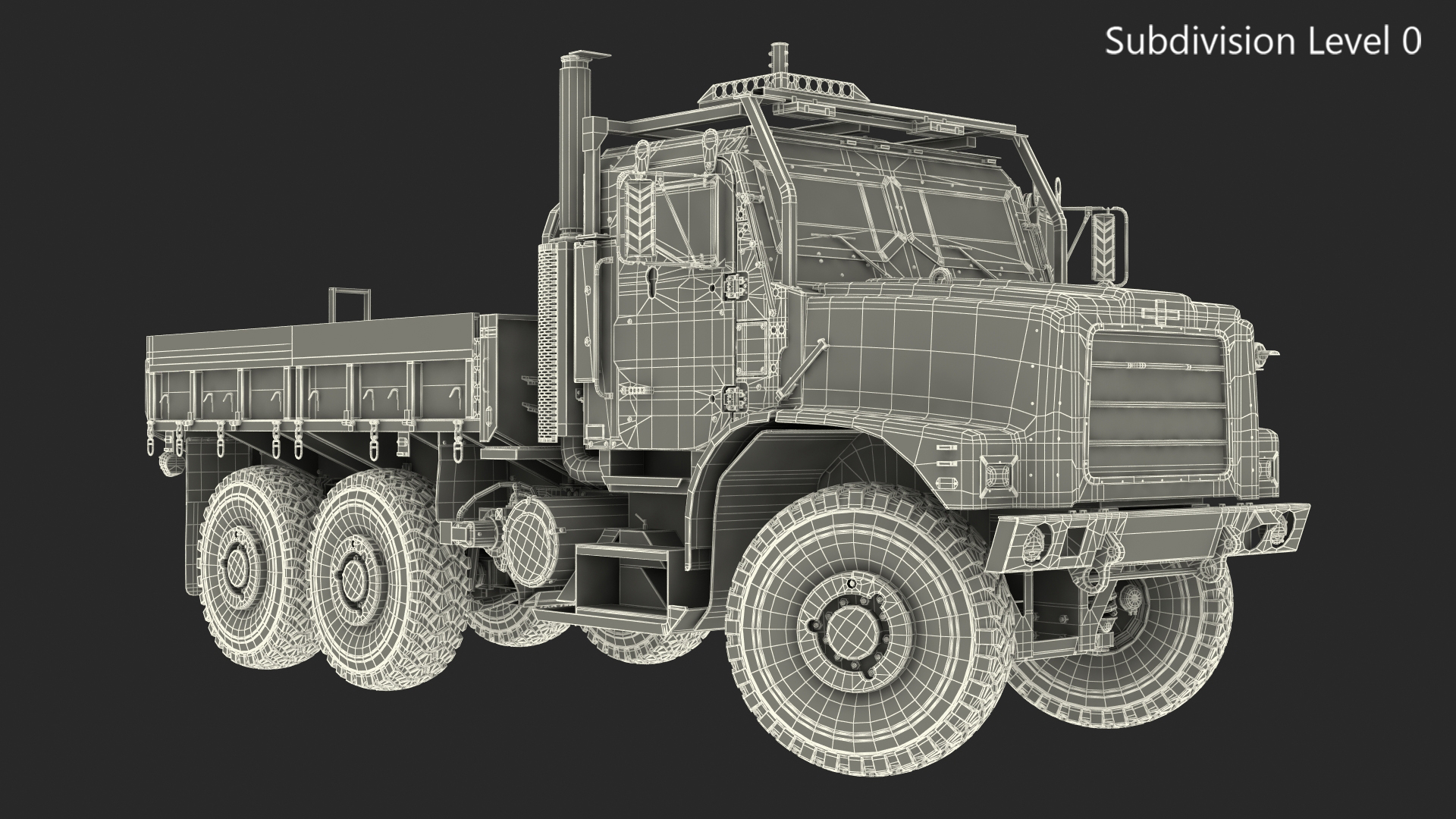 3D model Military Cargo Truck OshKosh MTVR MK23 Rigged
