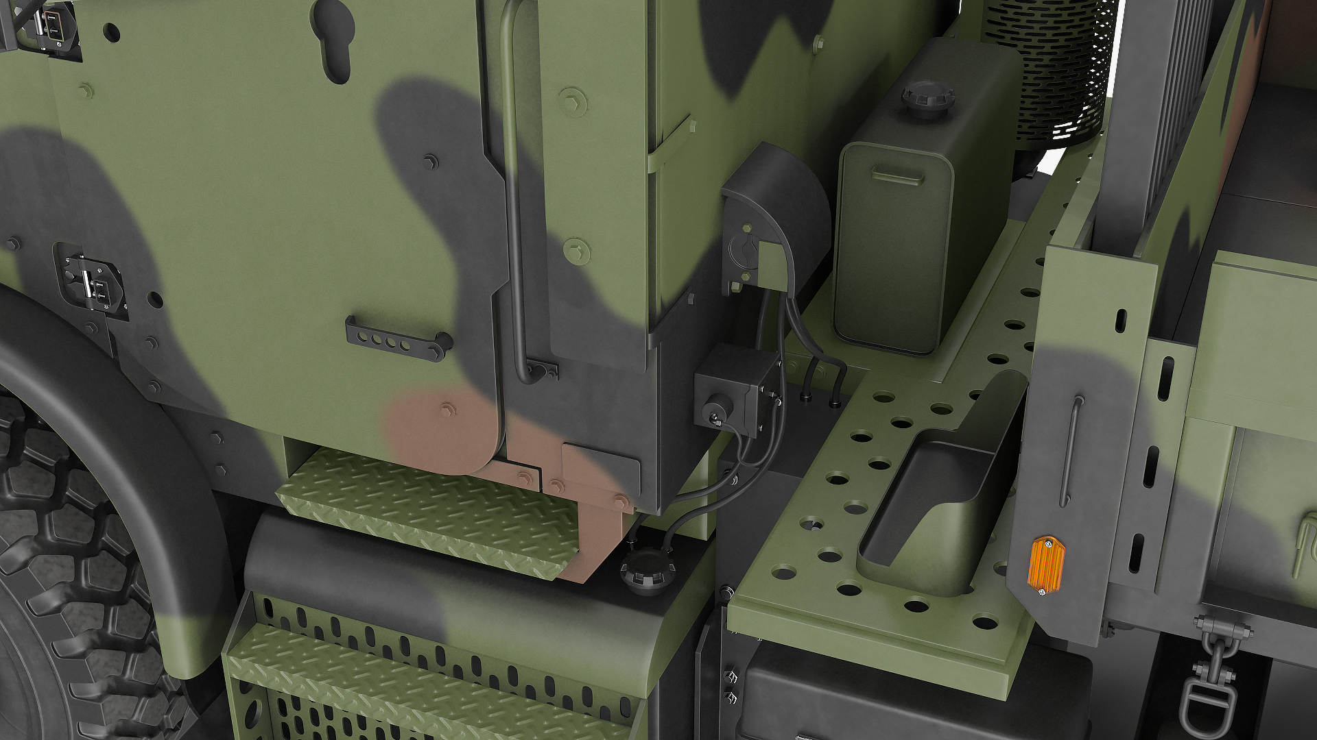 3D model Military Cargo Truck OshKosh MTVR MK23 Rigged