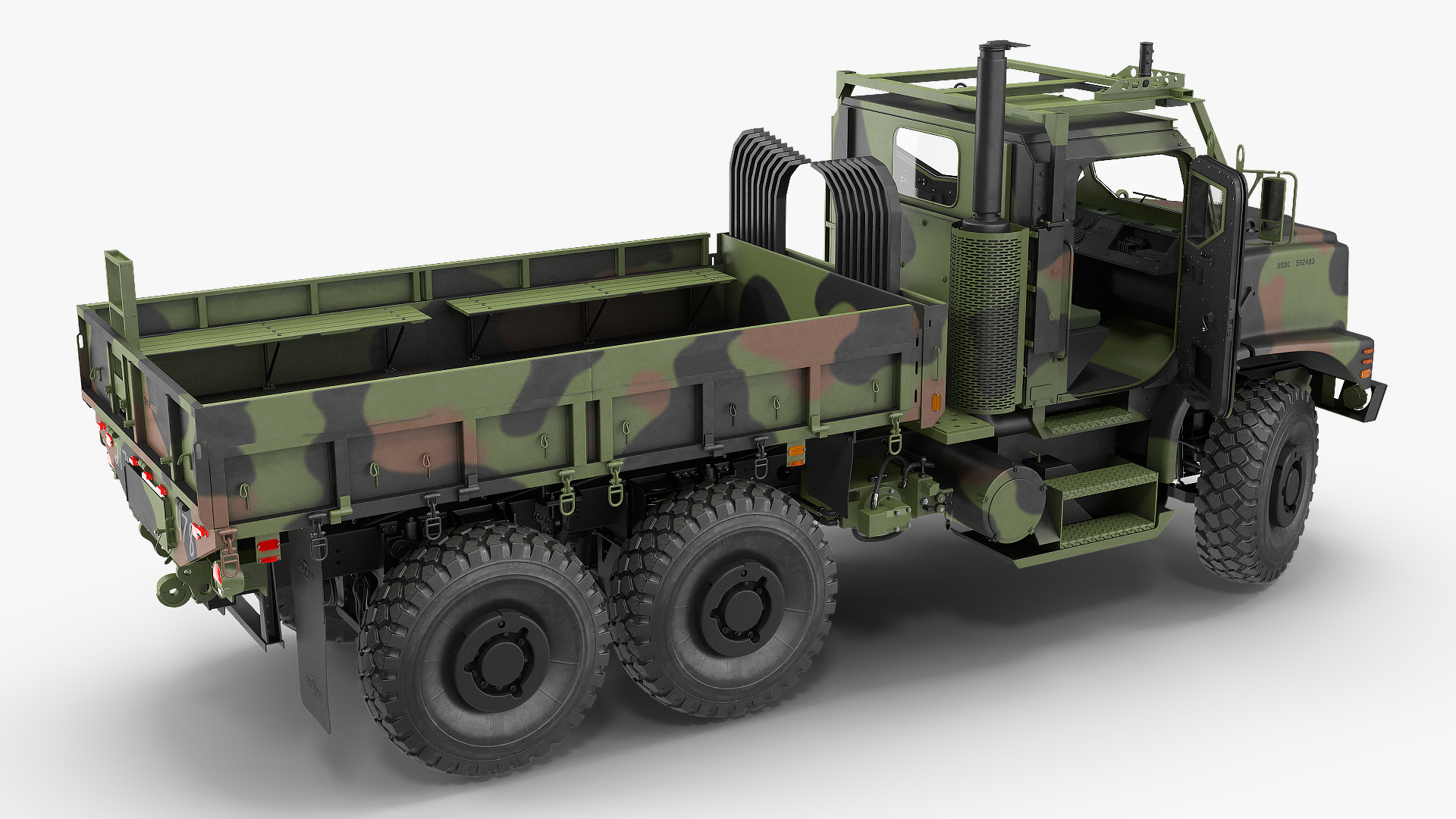3D model Military Cargo Truck OshKosh MTVR MK23 Rigged