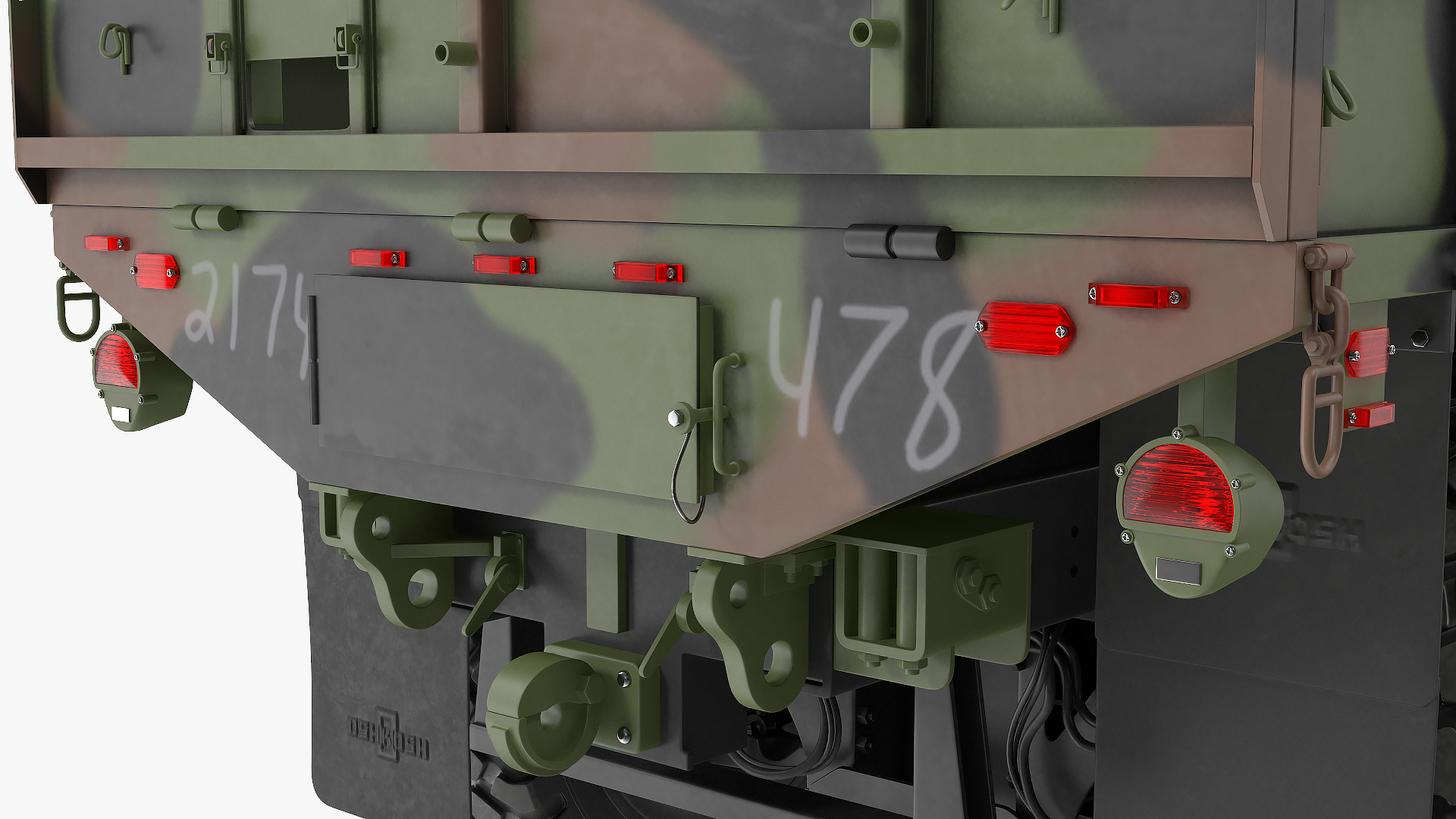 3D model Military Cargo Truck OshKosh MTVR MK23 Rigged