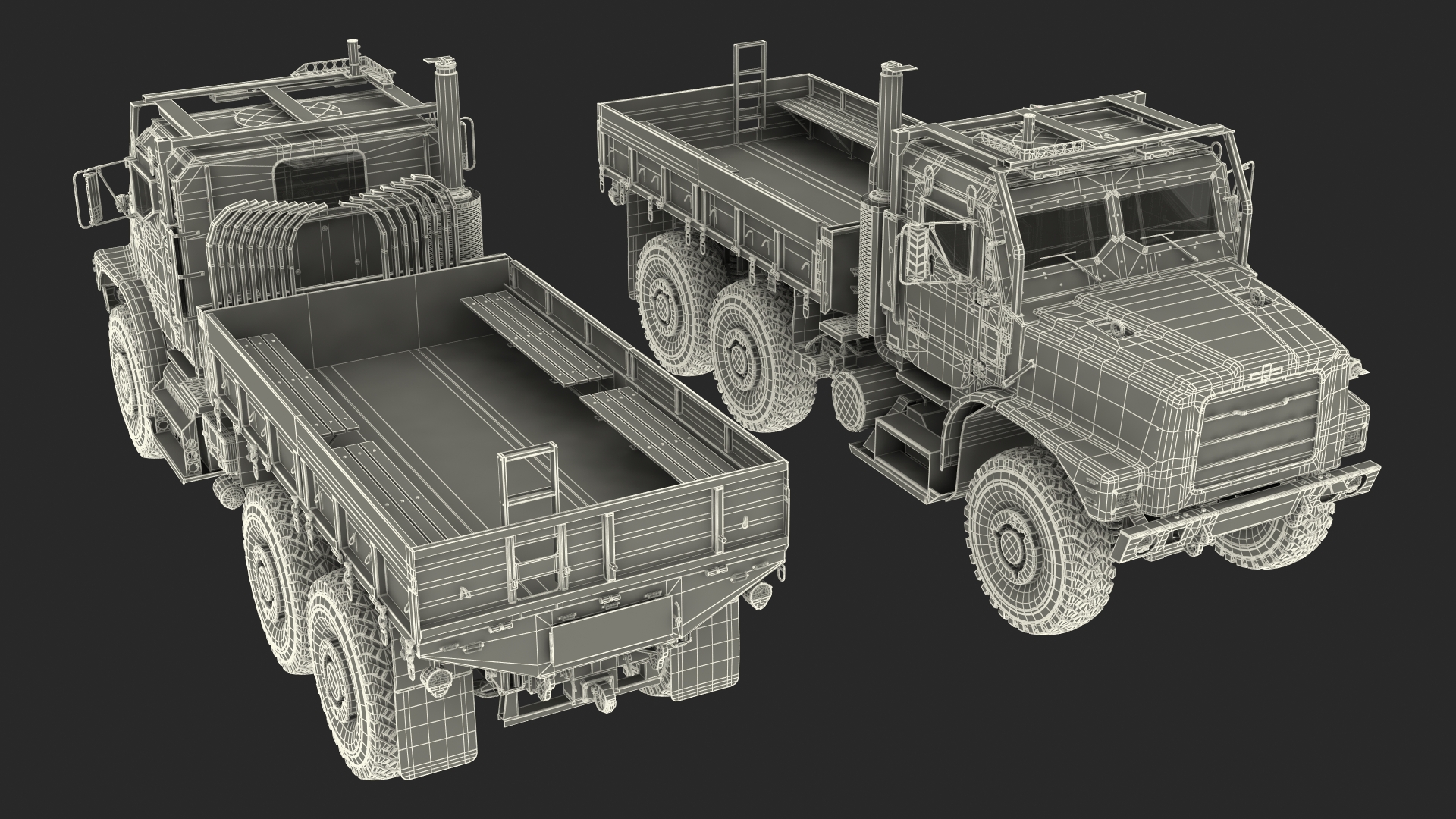 3D model Military Cargo Truck OshKosh MTVR MK23 Rigged