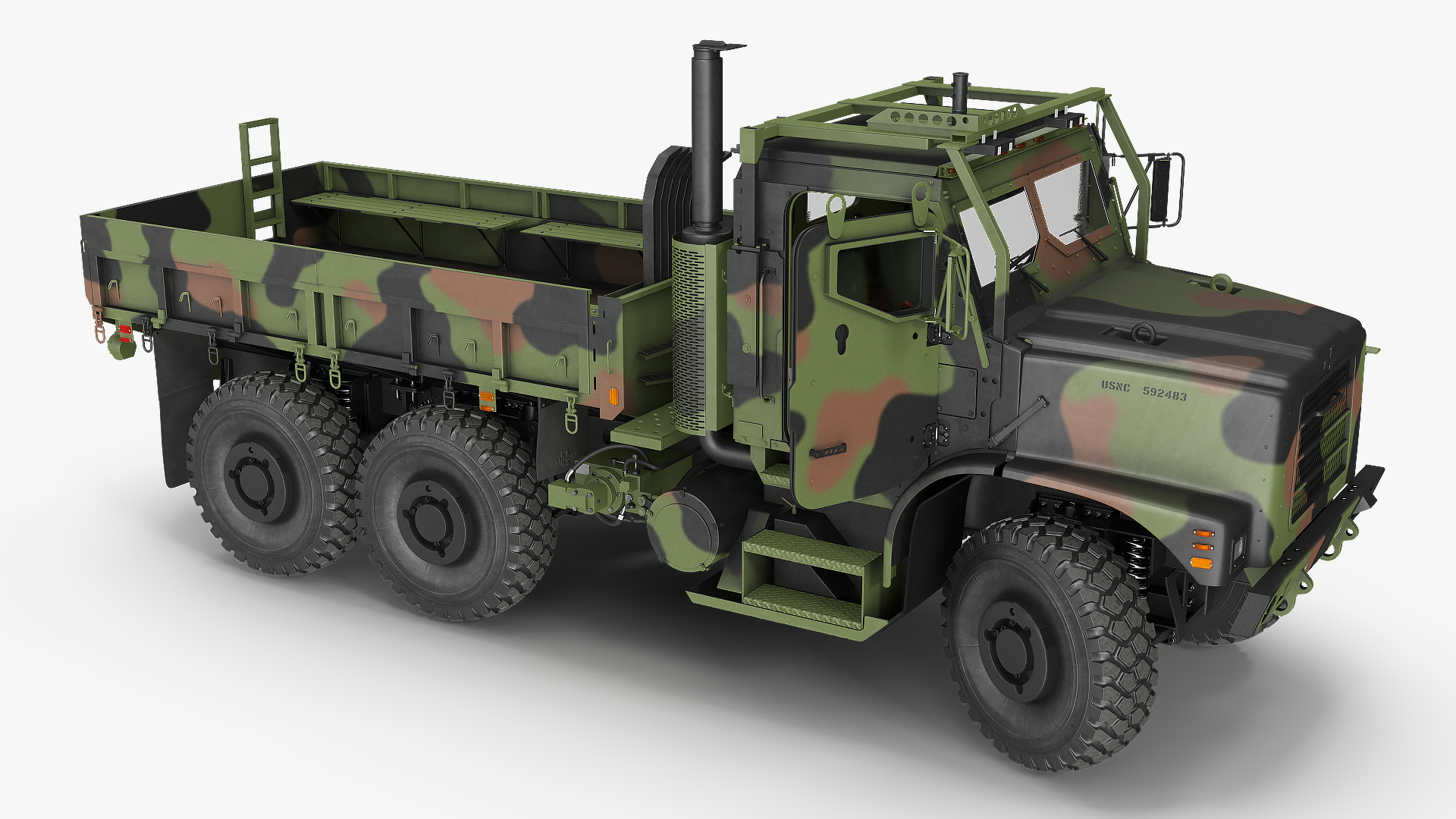 3D model Military Cargo Truck OshKosh MTVR MK23 Rigged