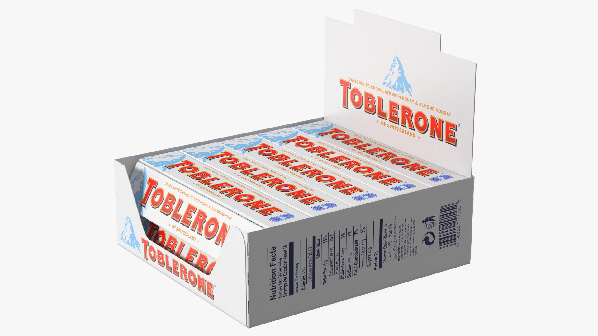 3D model Toblerone White Chocolates Box