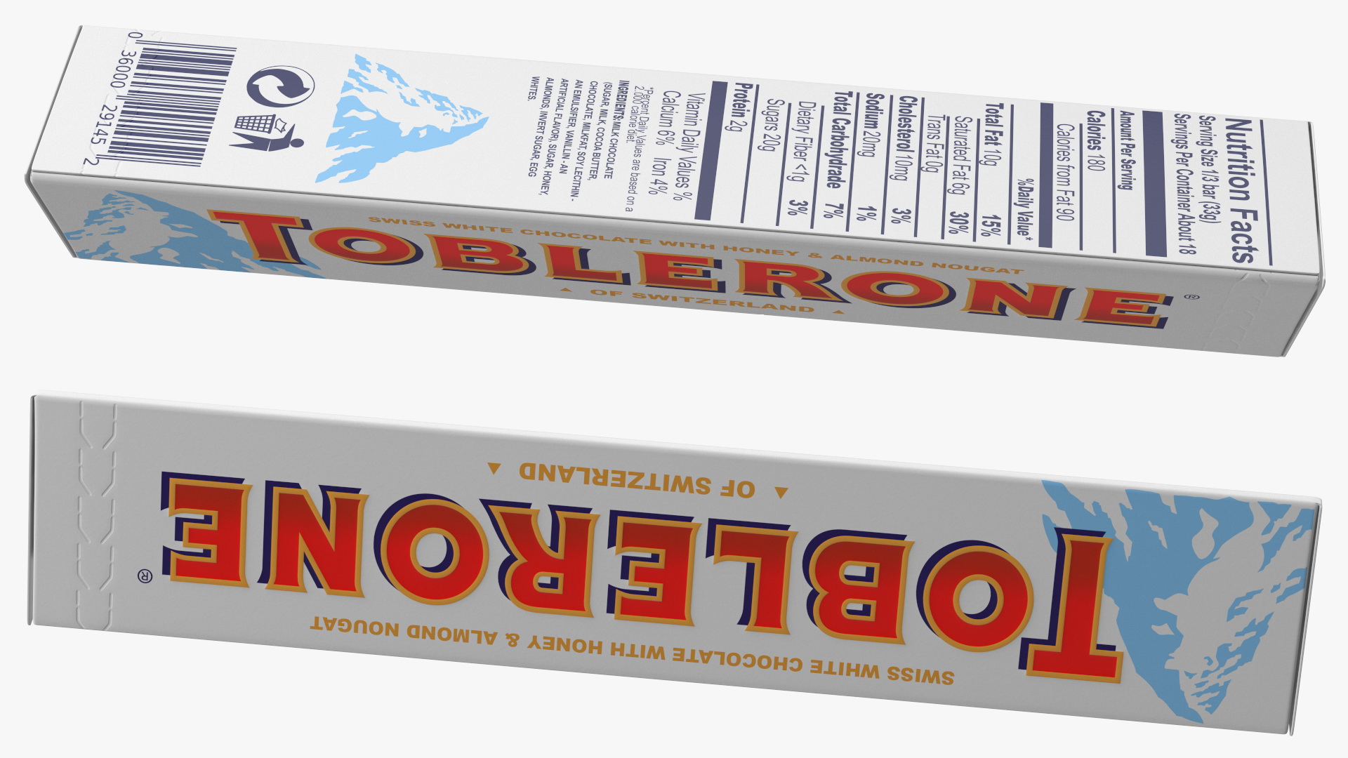 3D model Toblerone White Chocolates Box