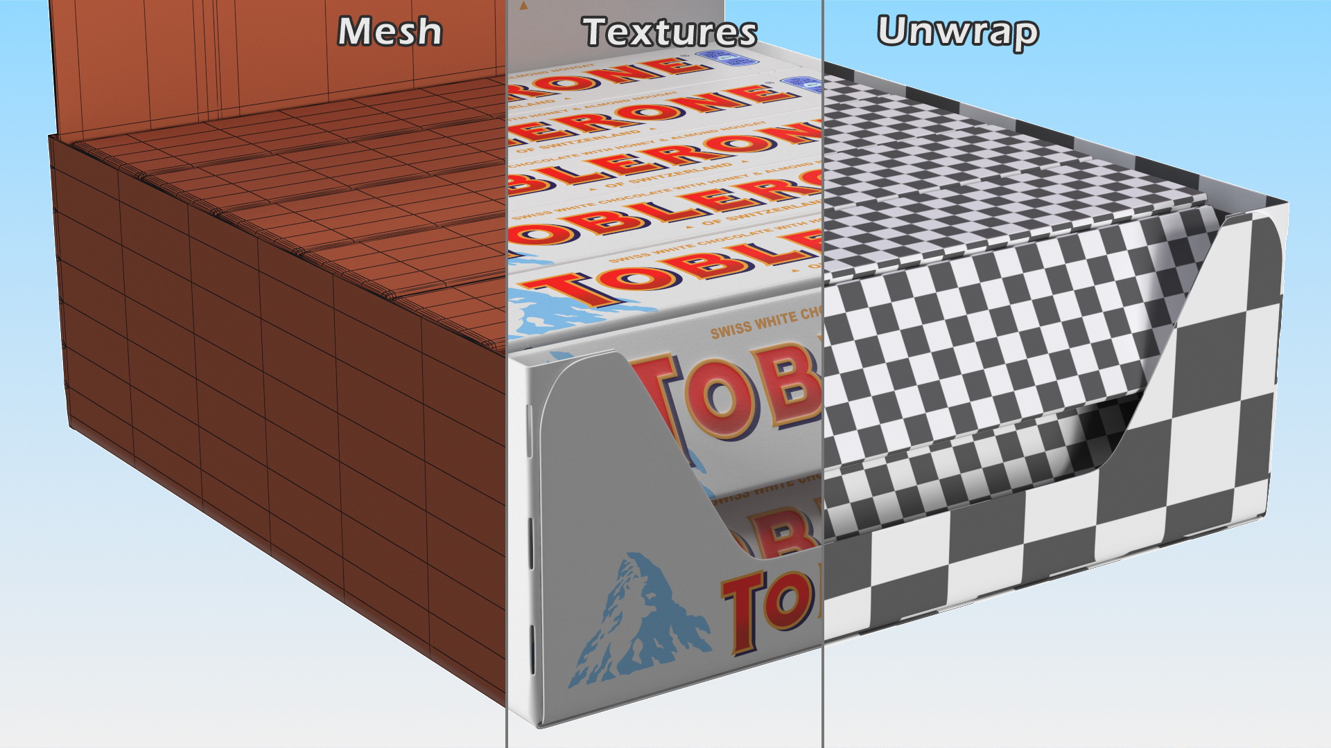 3D model Toblerone White Chocolates Box