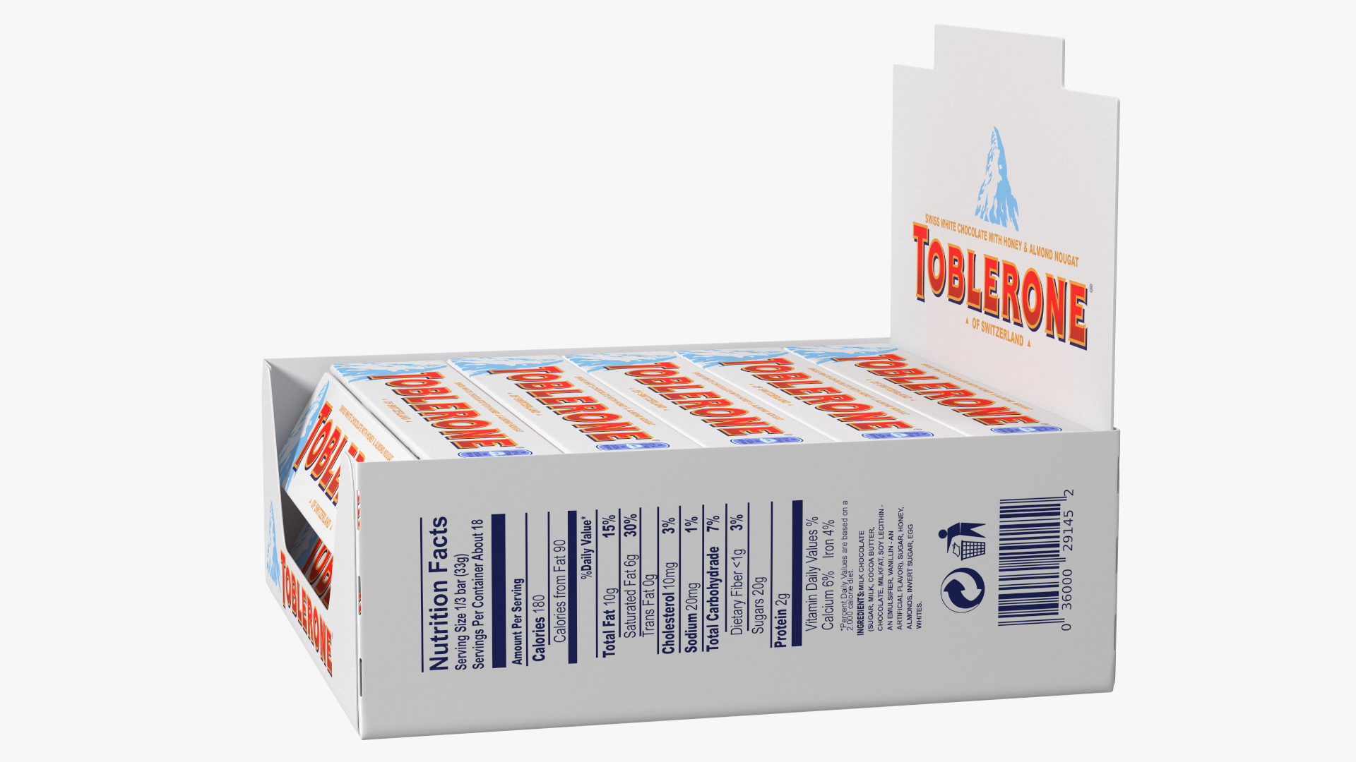 3D model Toblerone White Chocolates Box