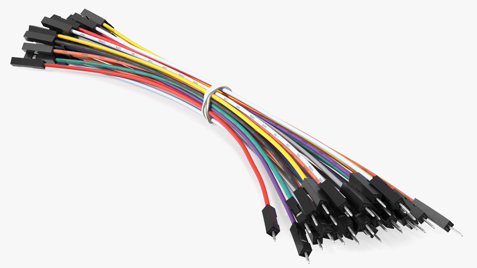 Jumper Wires Bundle Multicolored 3D