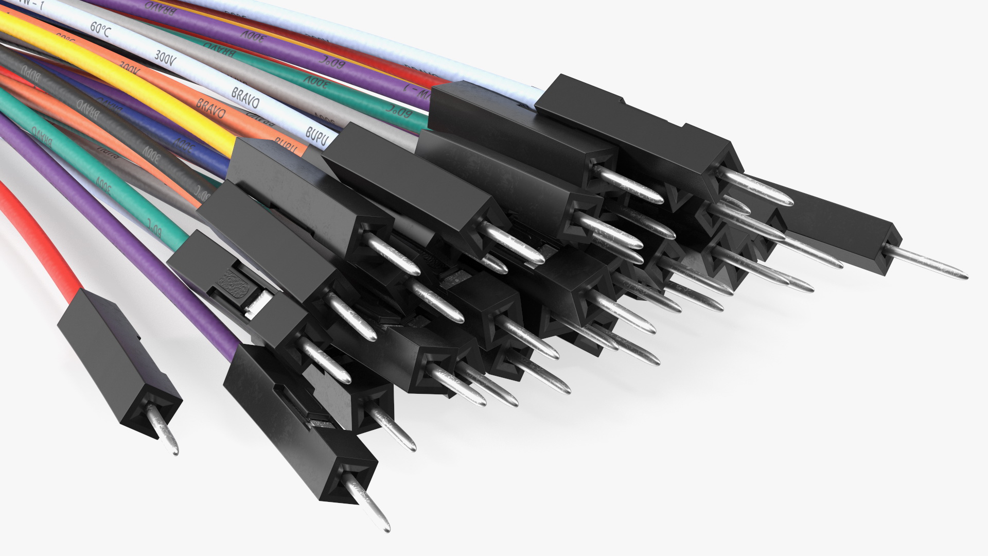 Jumper Wires Bundle Multicolored 3D