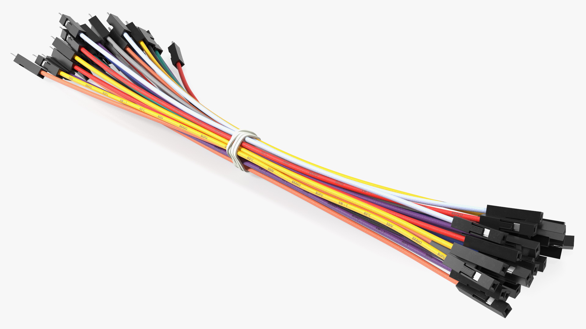 Jumper Wires Bundle Multicolored 3D