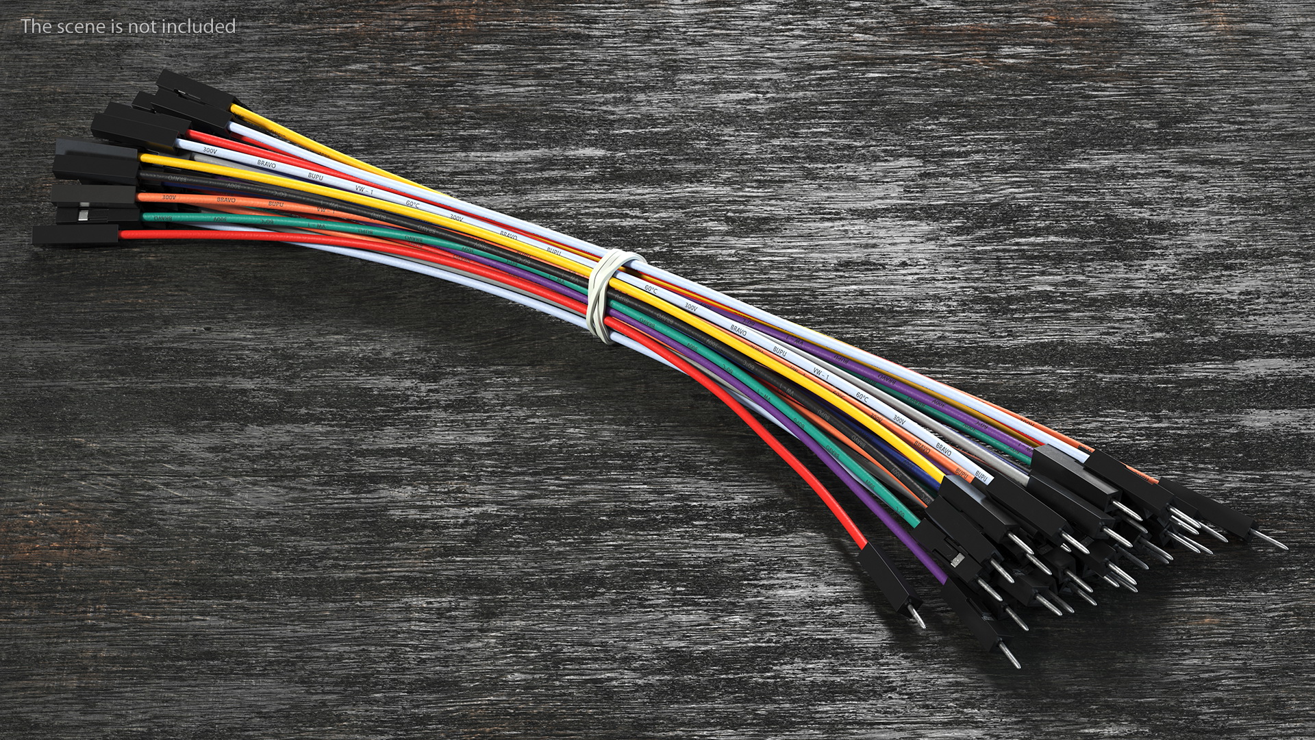Jumper Wires Bundle Multicolored 3D