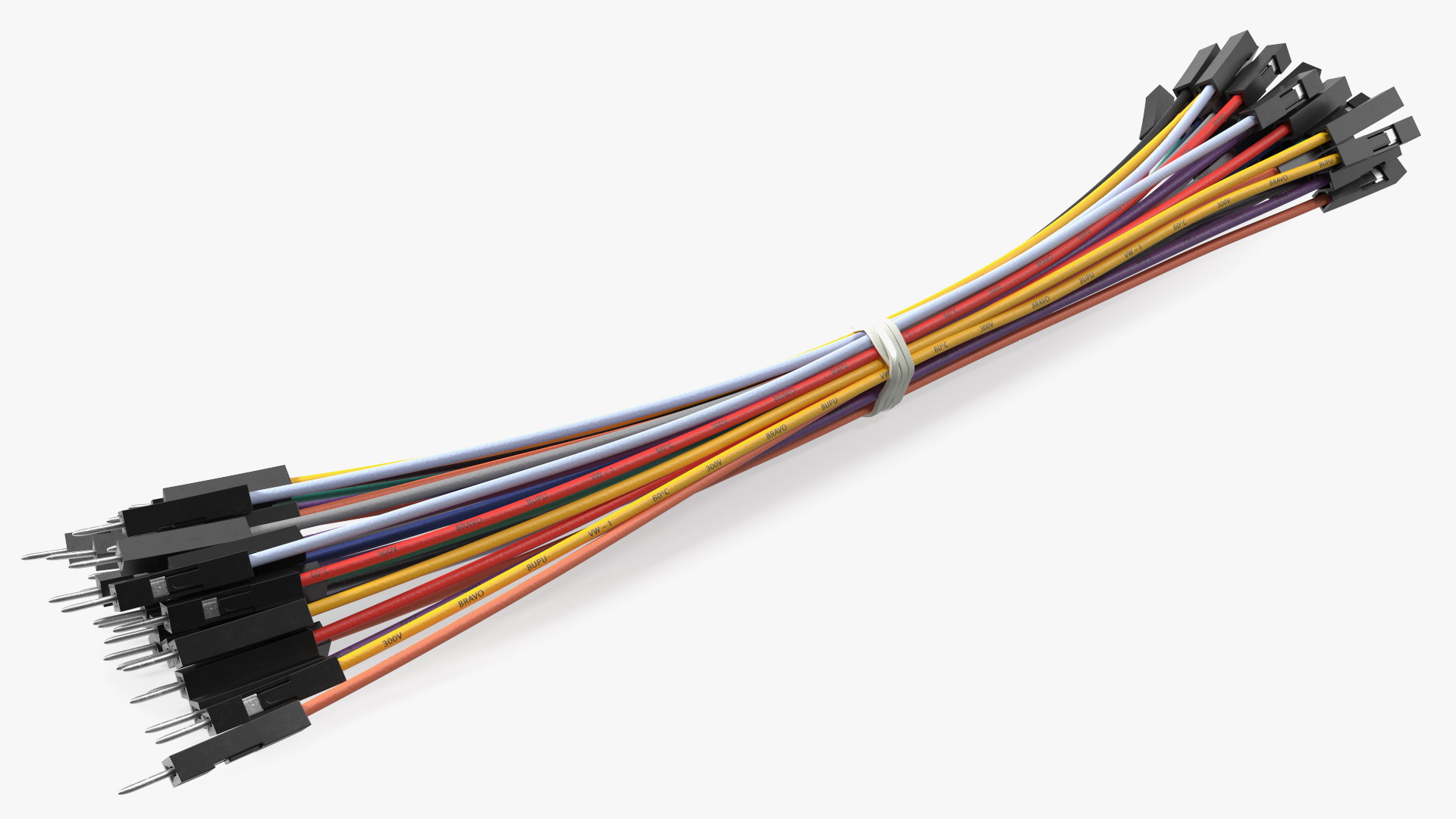 Jumper Wires Bundle Multicolored 3D