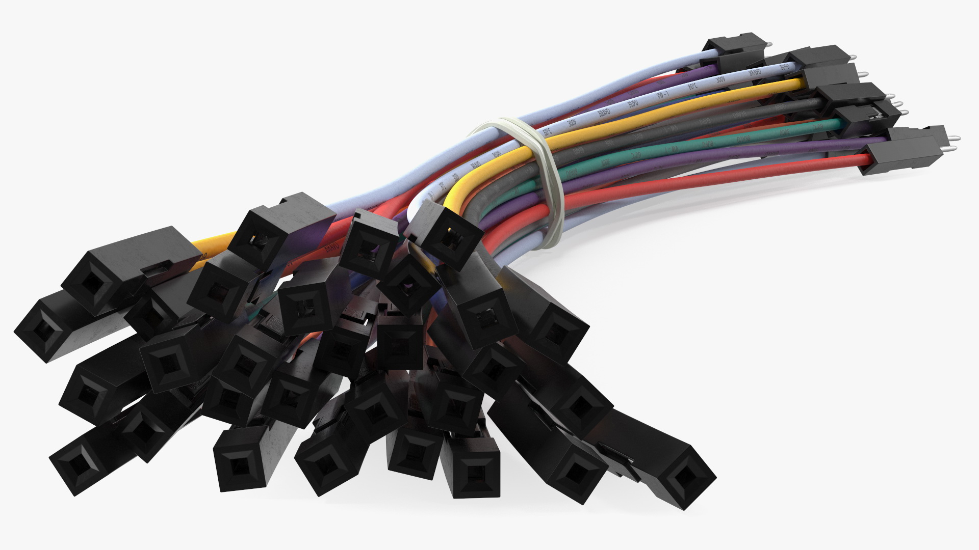 Jumper Wires Bundle Multicolored 3D
