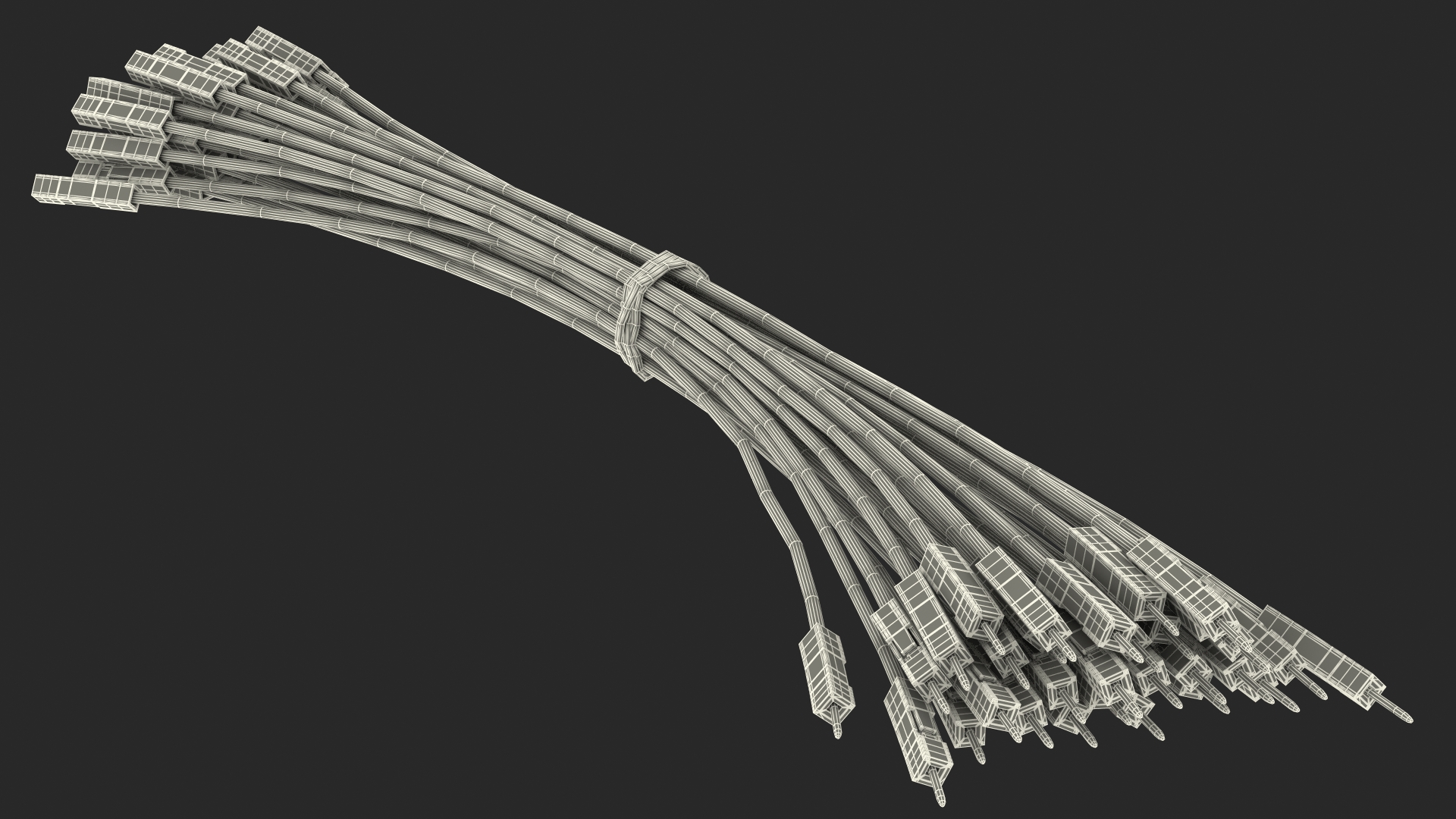 Jumper Wires Bundle Multicolored 3D