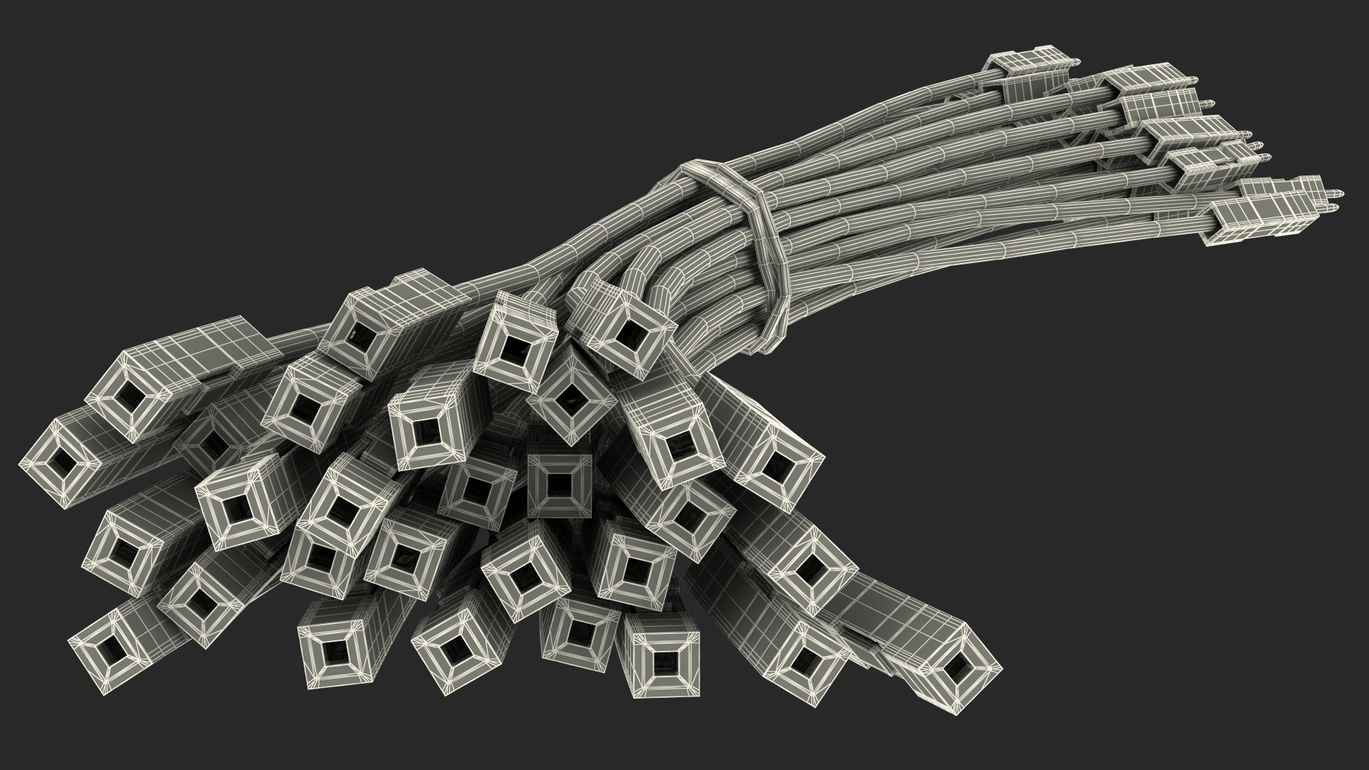 Jumper Wires Bundle Multicolored 3D