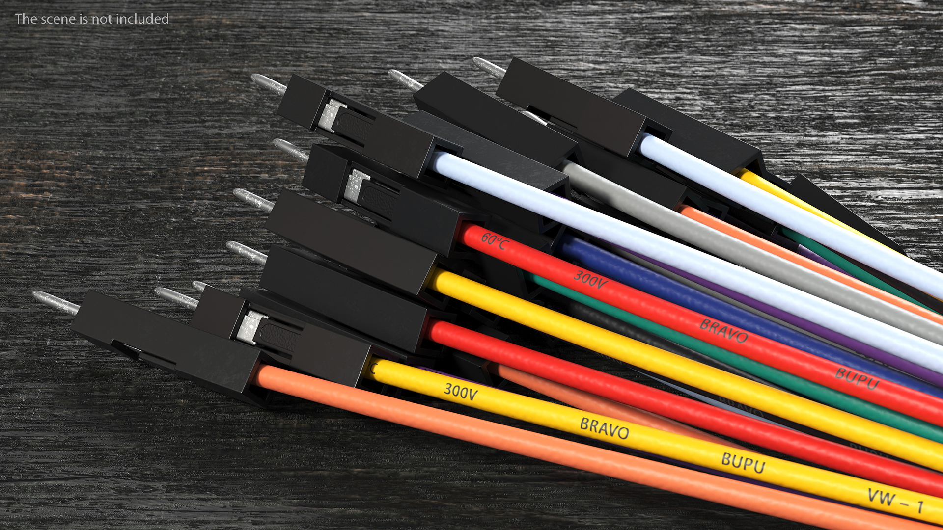 Jumper Wires Bundle Multicolored 3D