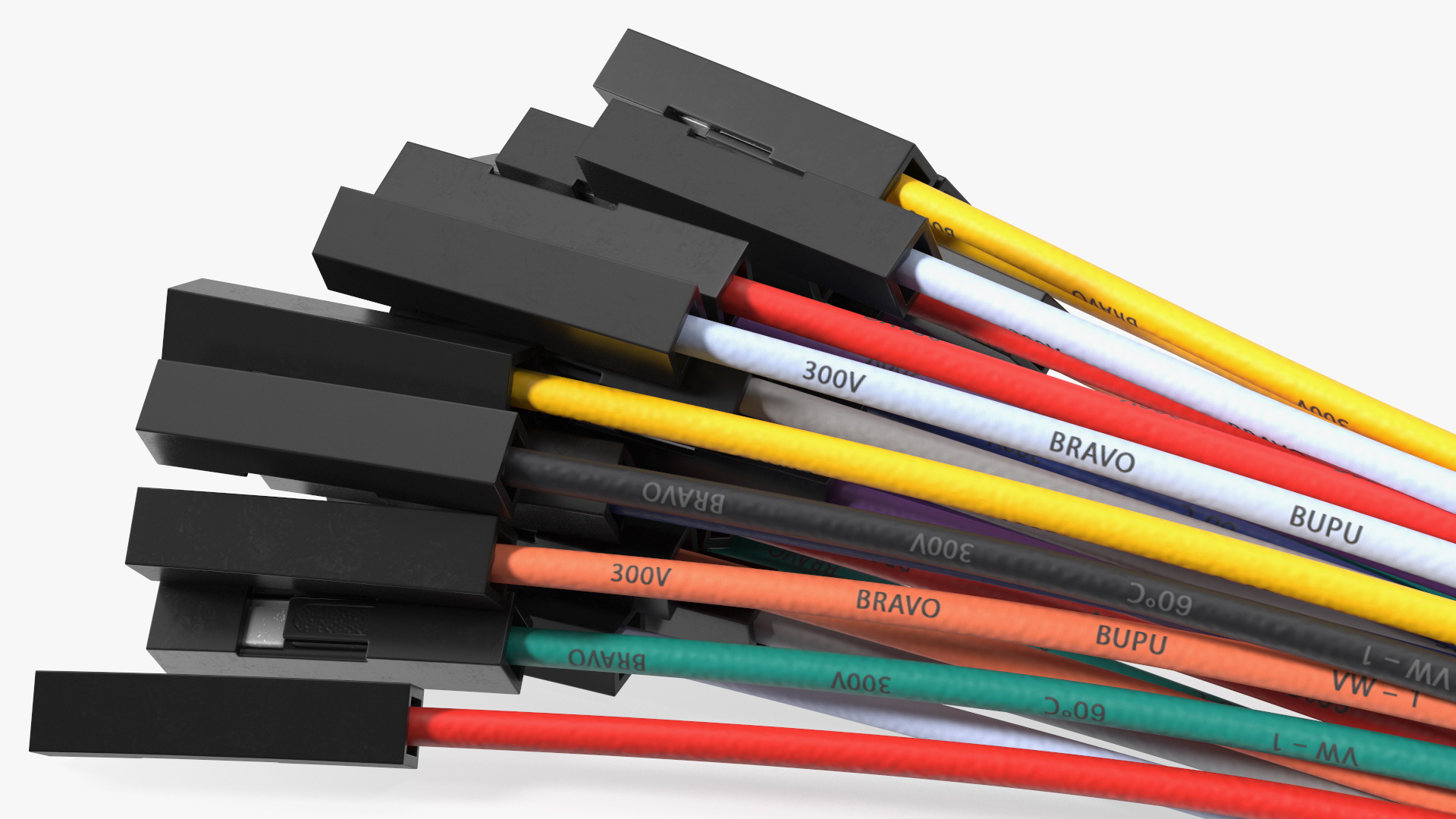 Jumper Wires Bundle Multicolored 3D