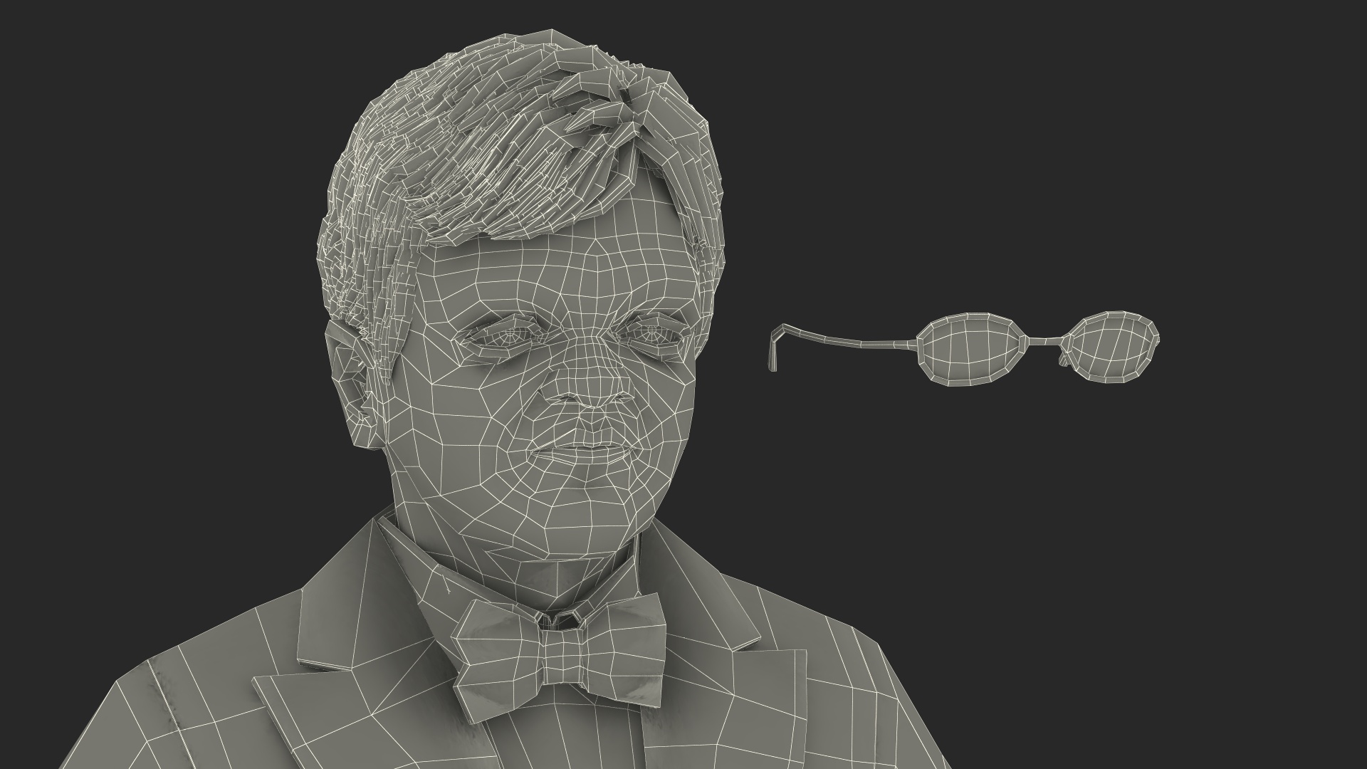 3D model Character Dwarf Man Wearing Formal Suit Rigged for Cinema 4D