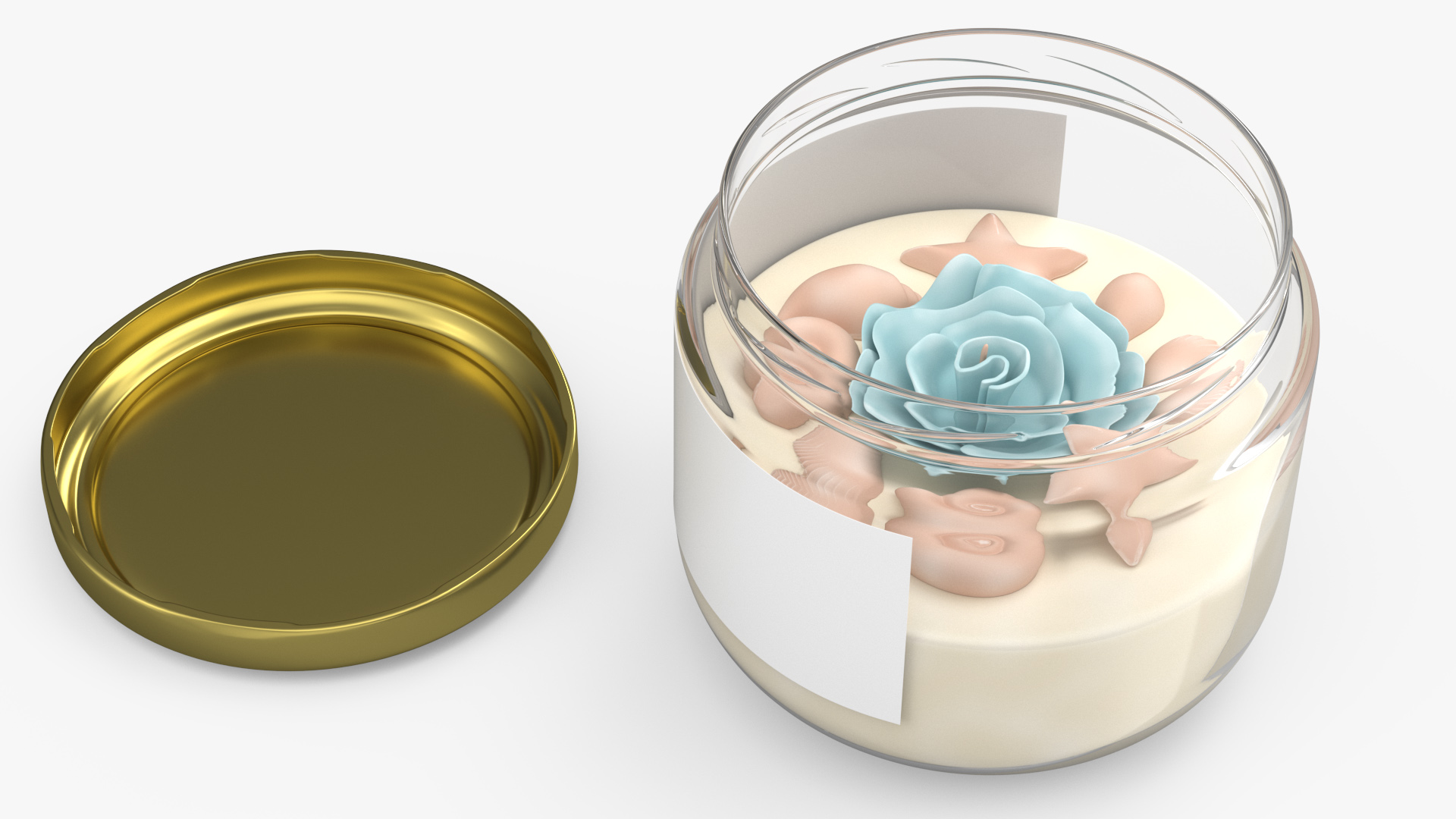 3D Jar Candle with Cover