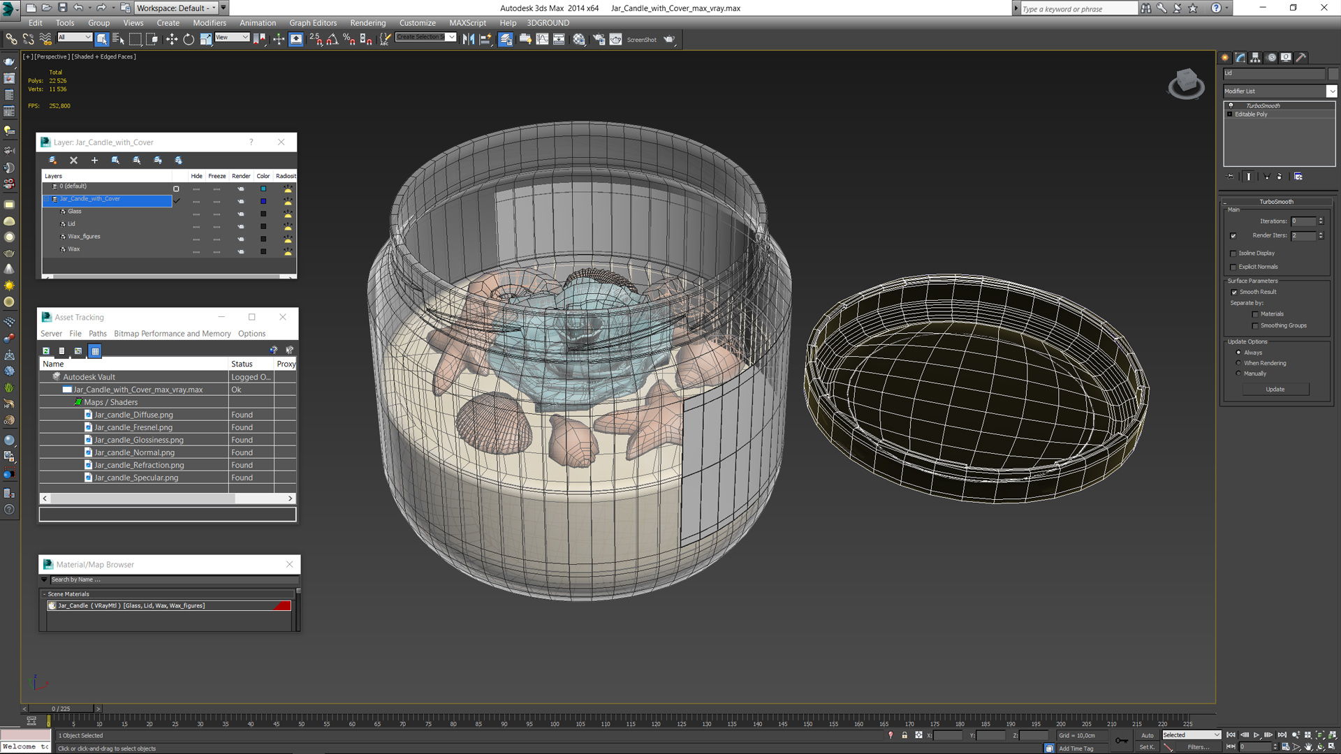 3D Jar Candle with Cover
