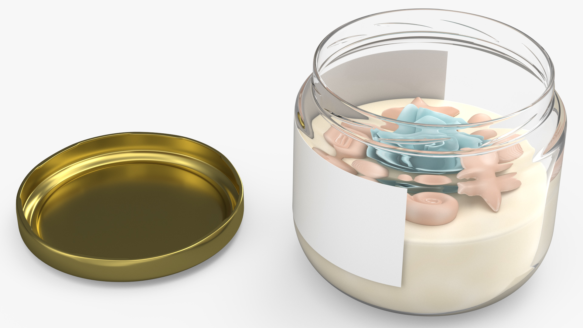 3D Jar Candle with Cover